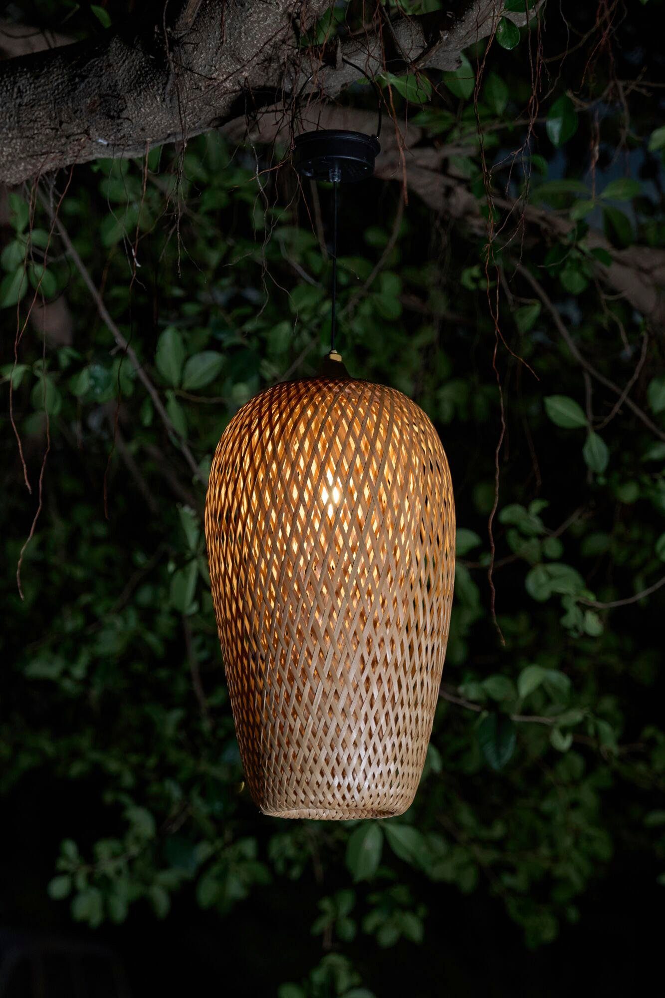 Pauleen Led-hanglamp Sunshine Bliss solarpendel outdoor bamboe/rattan/kunststof/metaal (1 stuk)
