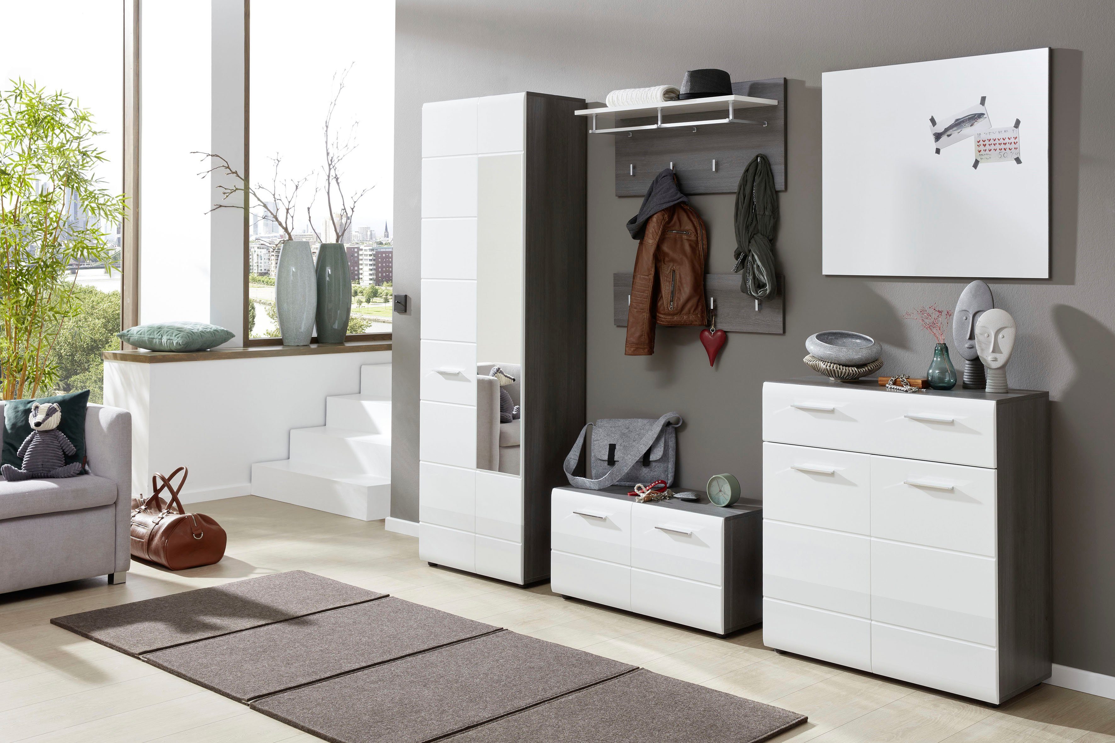 INOSIGN Zitbank Sovana Garderobebank met plaats voor 8 paar schoenen, breedte 80 cm