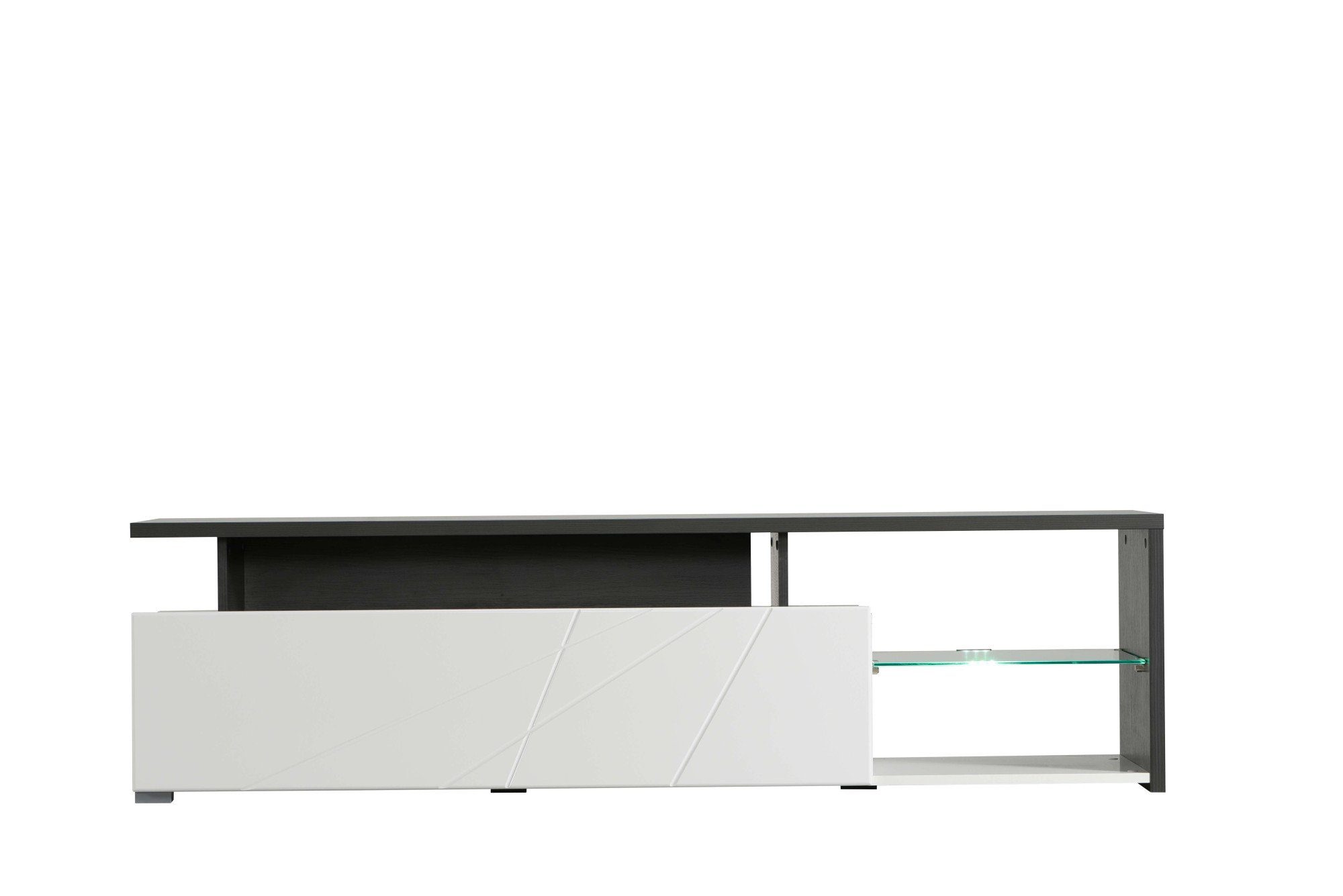 INOSIGN Tv-meubel Arctic TV-Board TV-kast, Br. 170 cm, met en zonder LED-verlichting, front met frezing