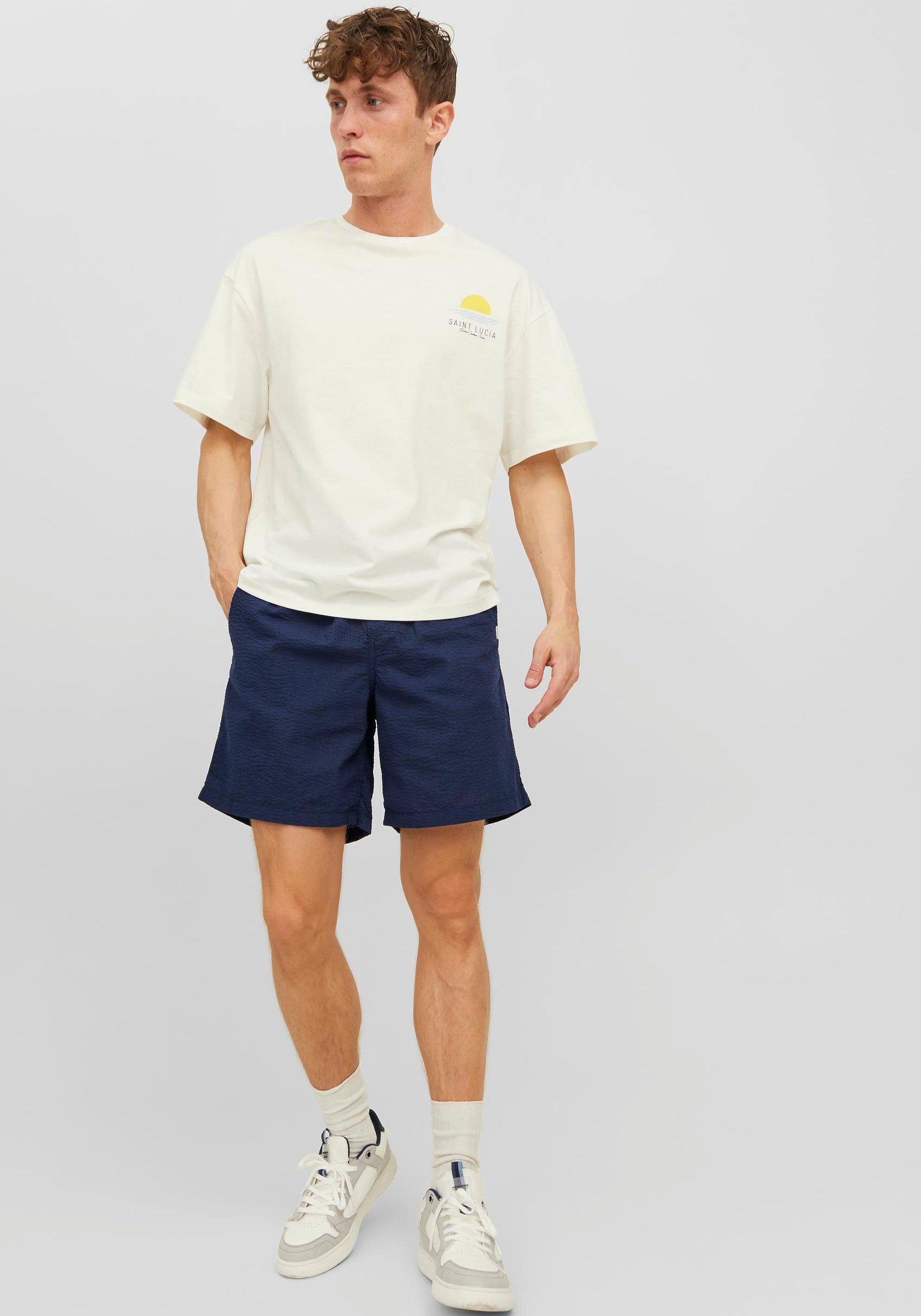 Jack & Jones Sweatshort JPSTJEFF JJJOGGER SEERSUCKER DEK SN