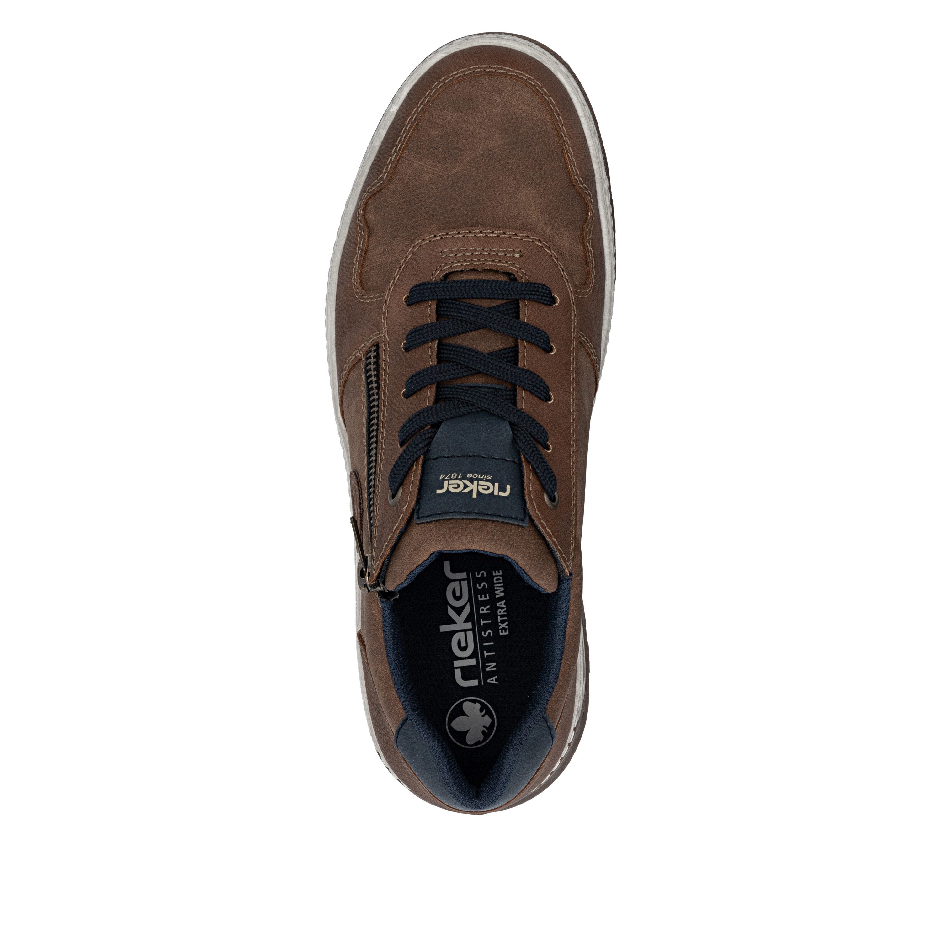 Rieker Sneakers Vrijetijdsschoen, halfschoen, veterschoen met contrastafwerking