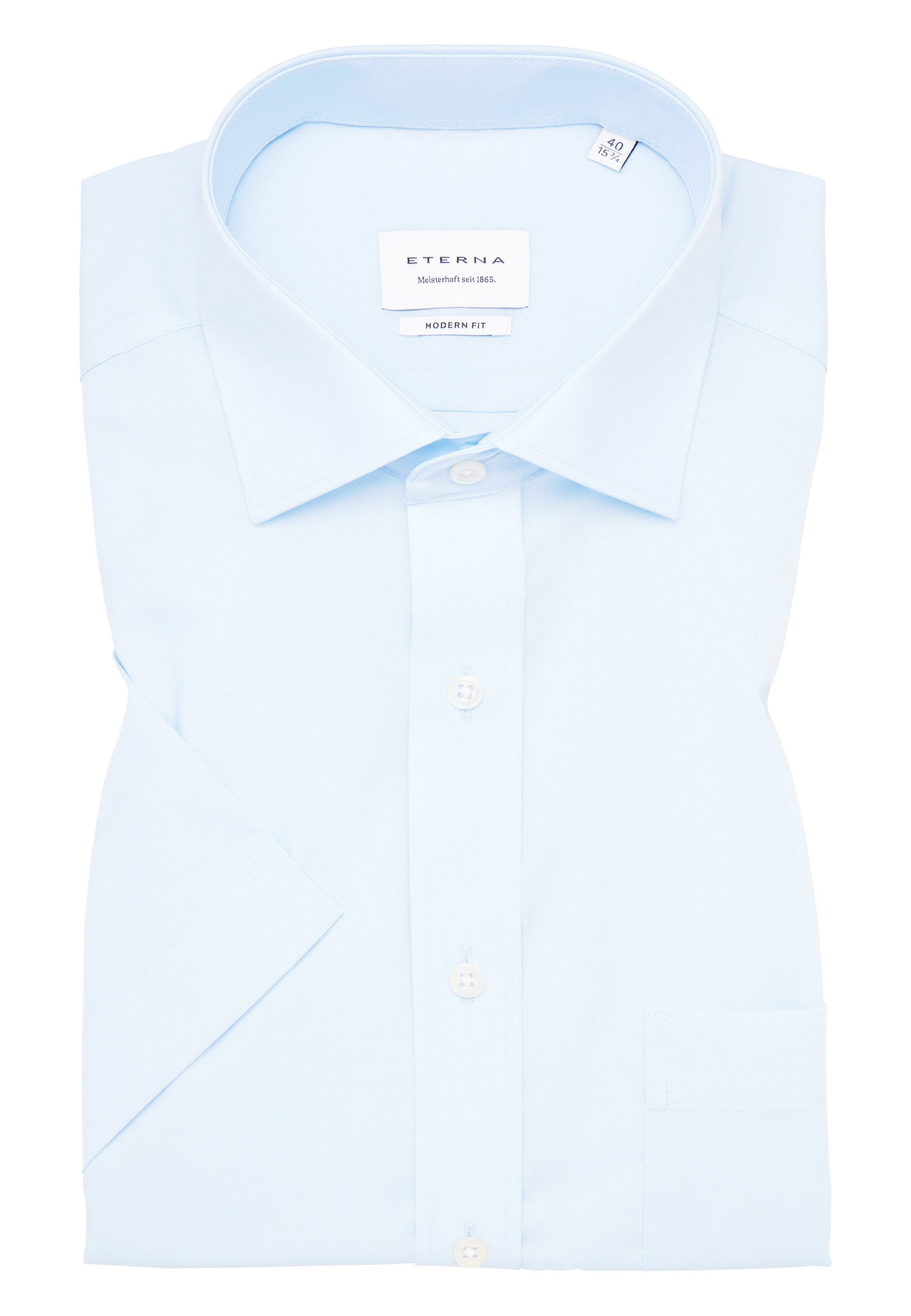 Eterna Overhemd met korte mouwen MODERN FIT NON IRON (strijkvrij)