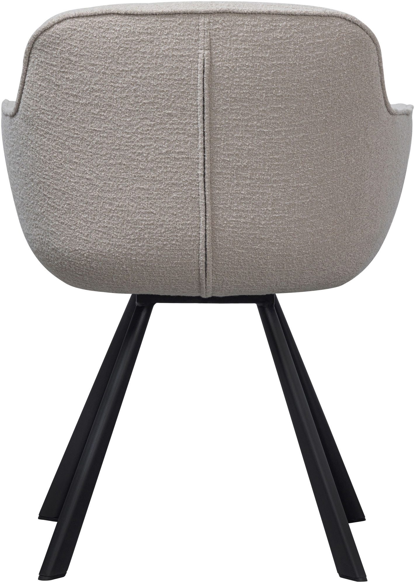 WOOOD Eetkamerstoel Juno gepolsterd met zacht bouclé, hoogte 79 cm x breedte 58 cm