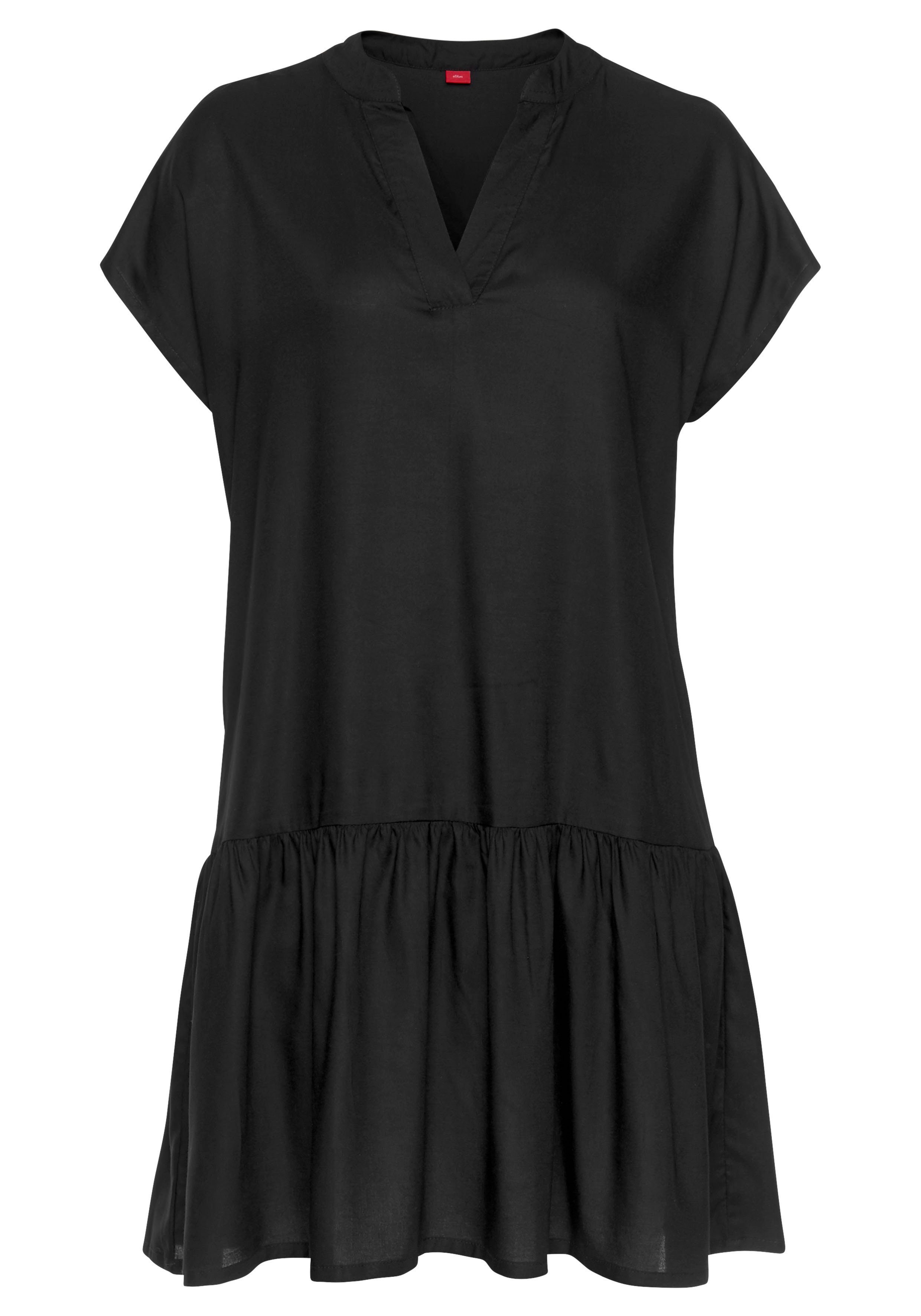 s.Oliver RED LABEL Beachwear Blousejurk met volants op de rok, tuniekjurk, zomerjurk, basic