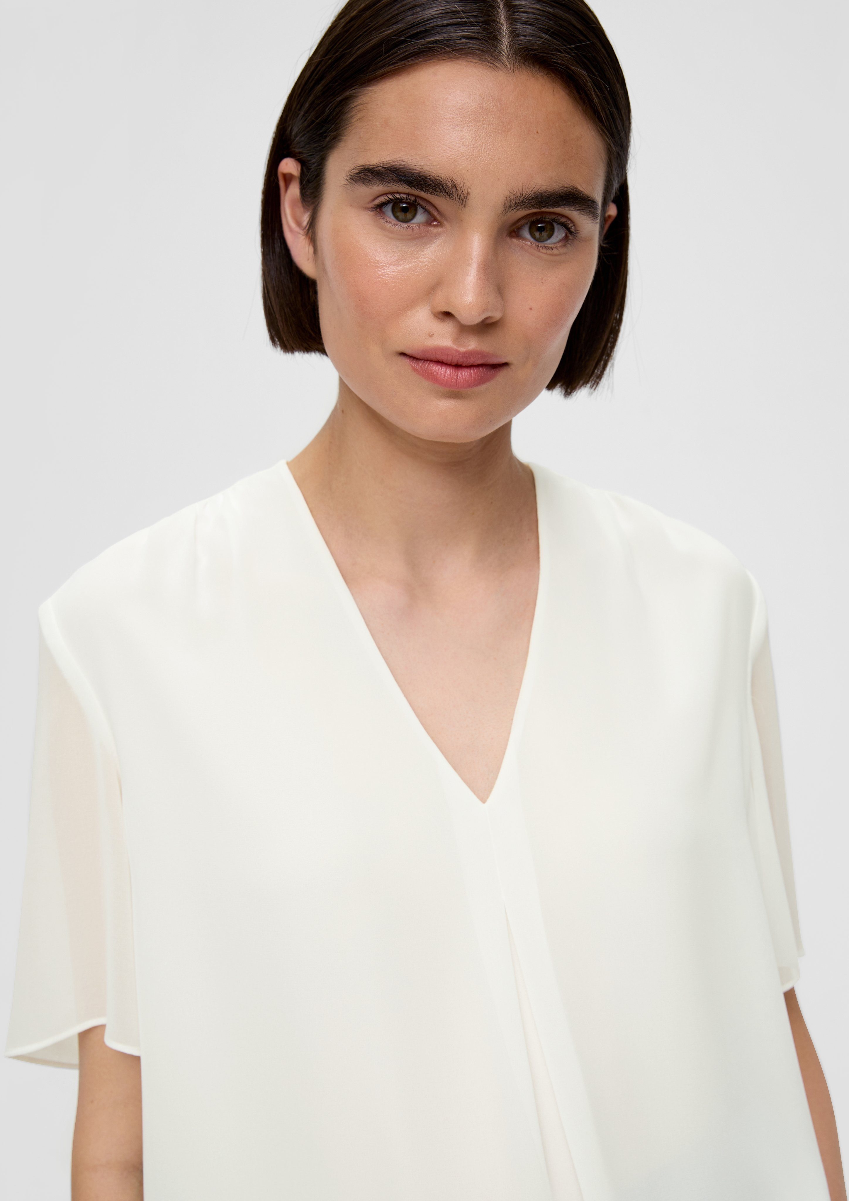 s.Oliver BLACK LABEL Shirtblouse met ingelegde plooi voor