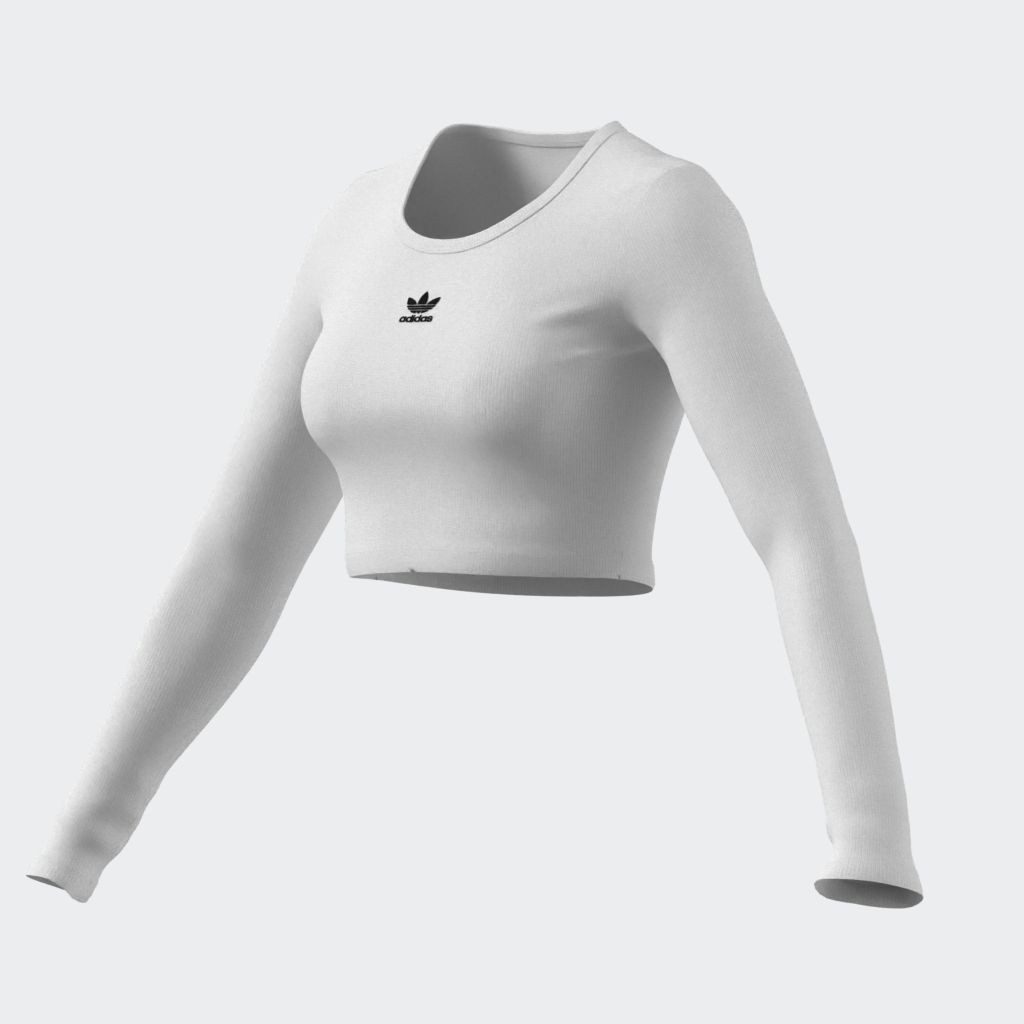 adidas Originals Shirt met lange mouwen ESS CROP LS
