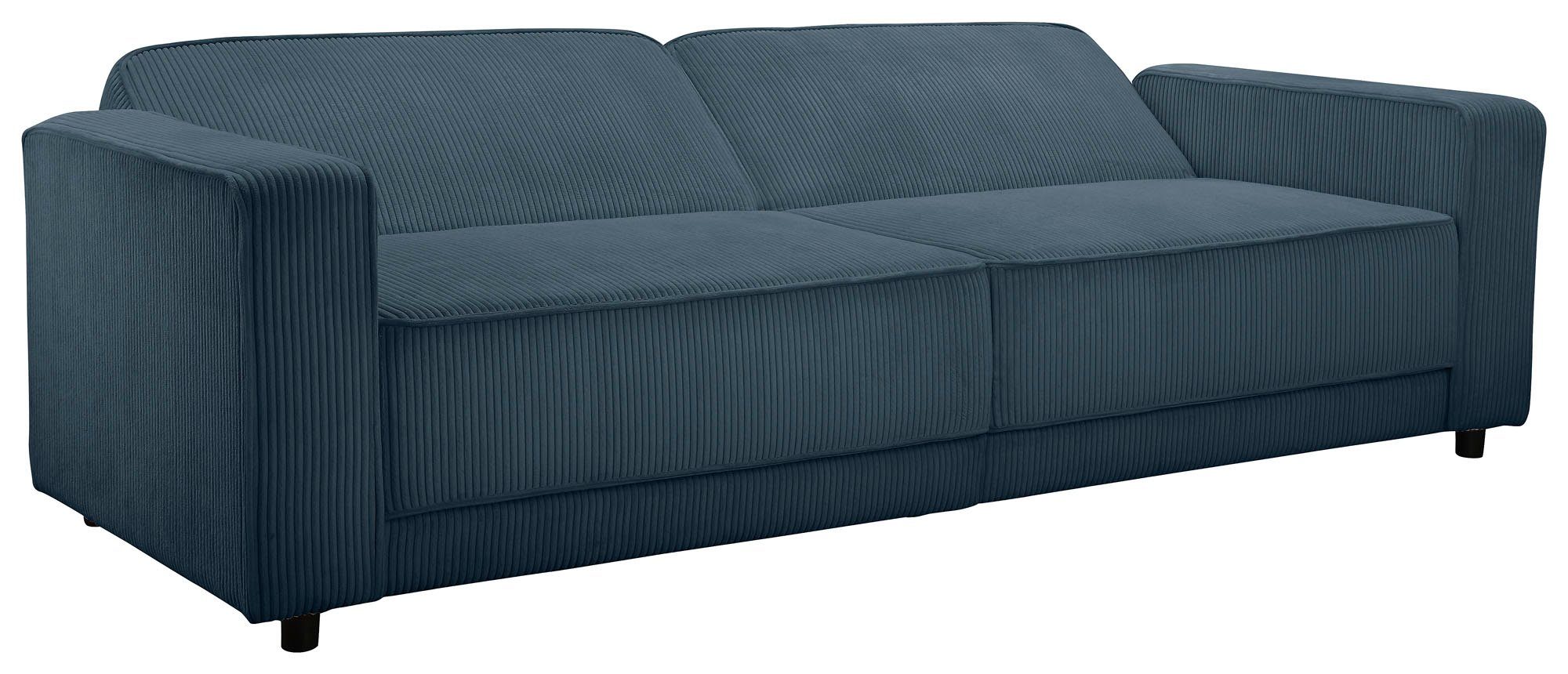 Dorel Home 3-zitsbank Allie slaapbank 225 cm Slaapbank functie (108/190cm), trendy ribfluweel of onderhoudsvriendelijk velours