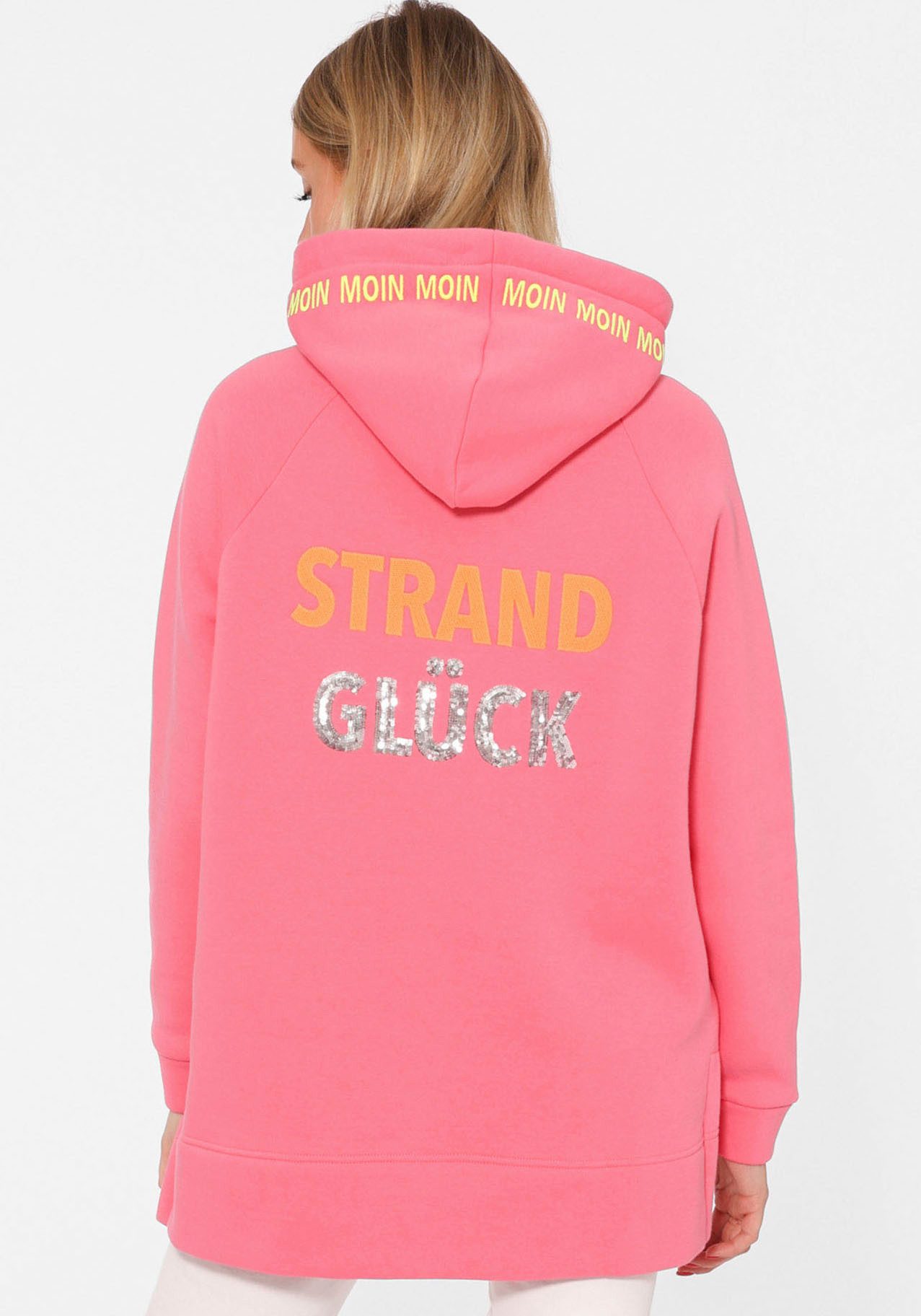 Zwillingsherz Hoodie met anker-motief en "moin"-opdruk