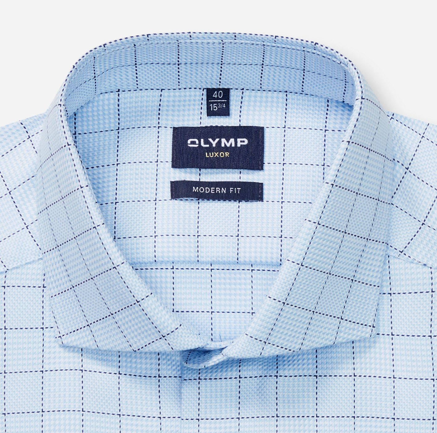 OLYMP Overhemd met lange mouwen Luxor modern fit modern fit, businessoverhemd, global-kentkraag, geruit