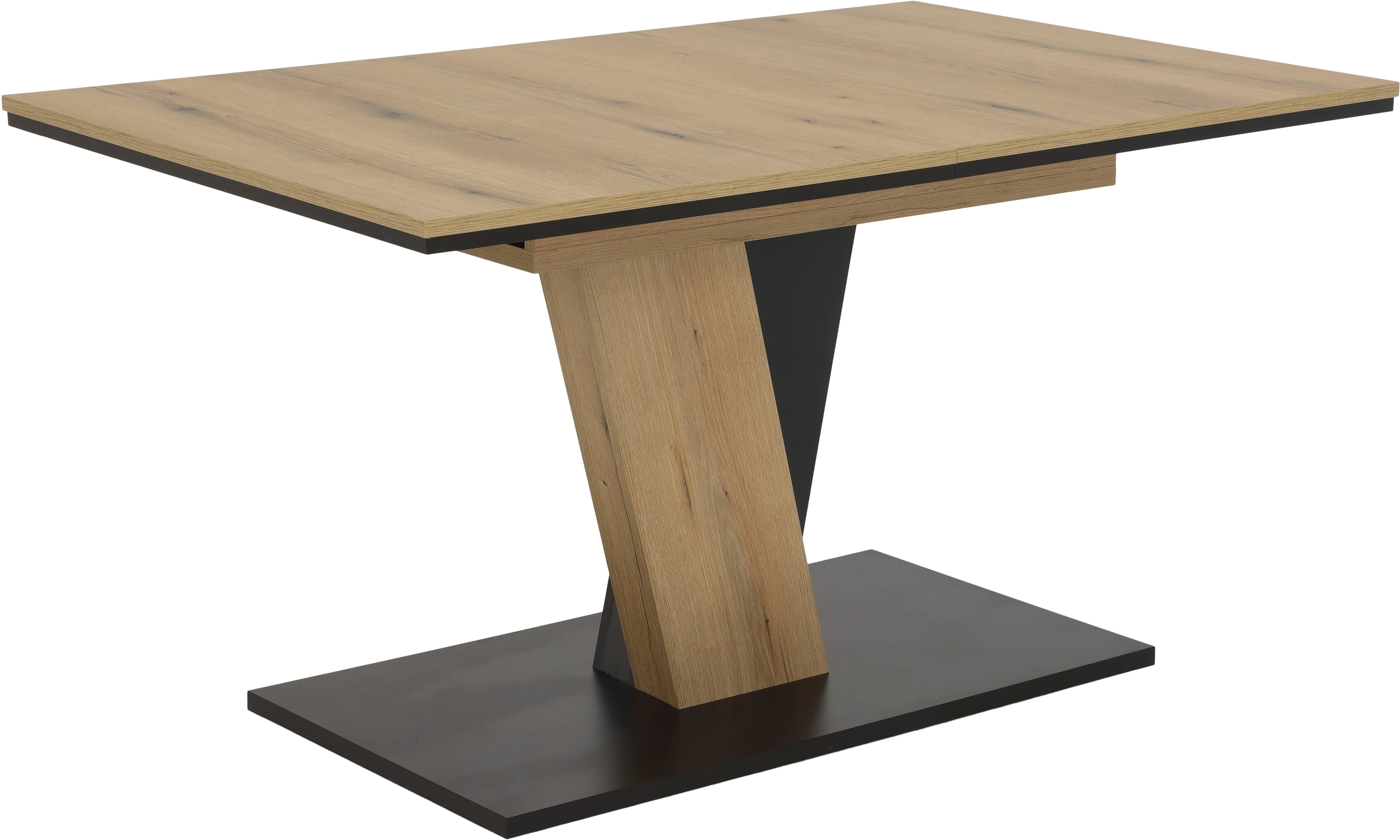 HELA Eethoek Weser Zuilentafel 140-180x90 cm, stoel met verenmand, 140 kg belastbaar (7-delig)