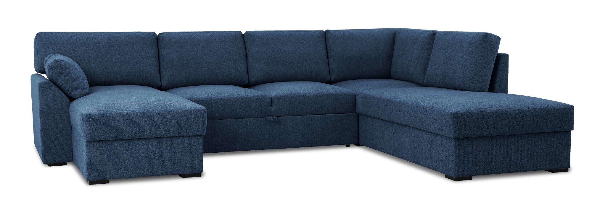 Home affaire Zithoek Citry Breedte 309 cm, chenille, bedfunctie, bedlade, U-vorm