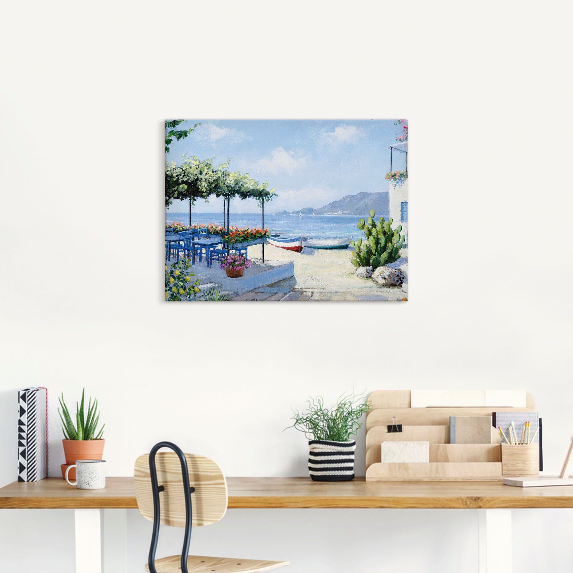Artland Artprint Mooi uitzicht op zee als artprint op linnen, muursticker in verschillende maten