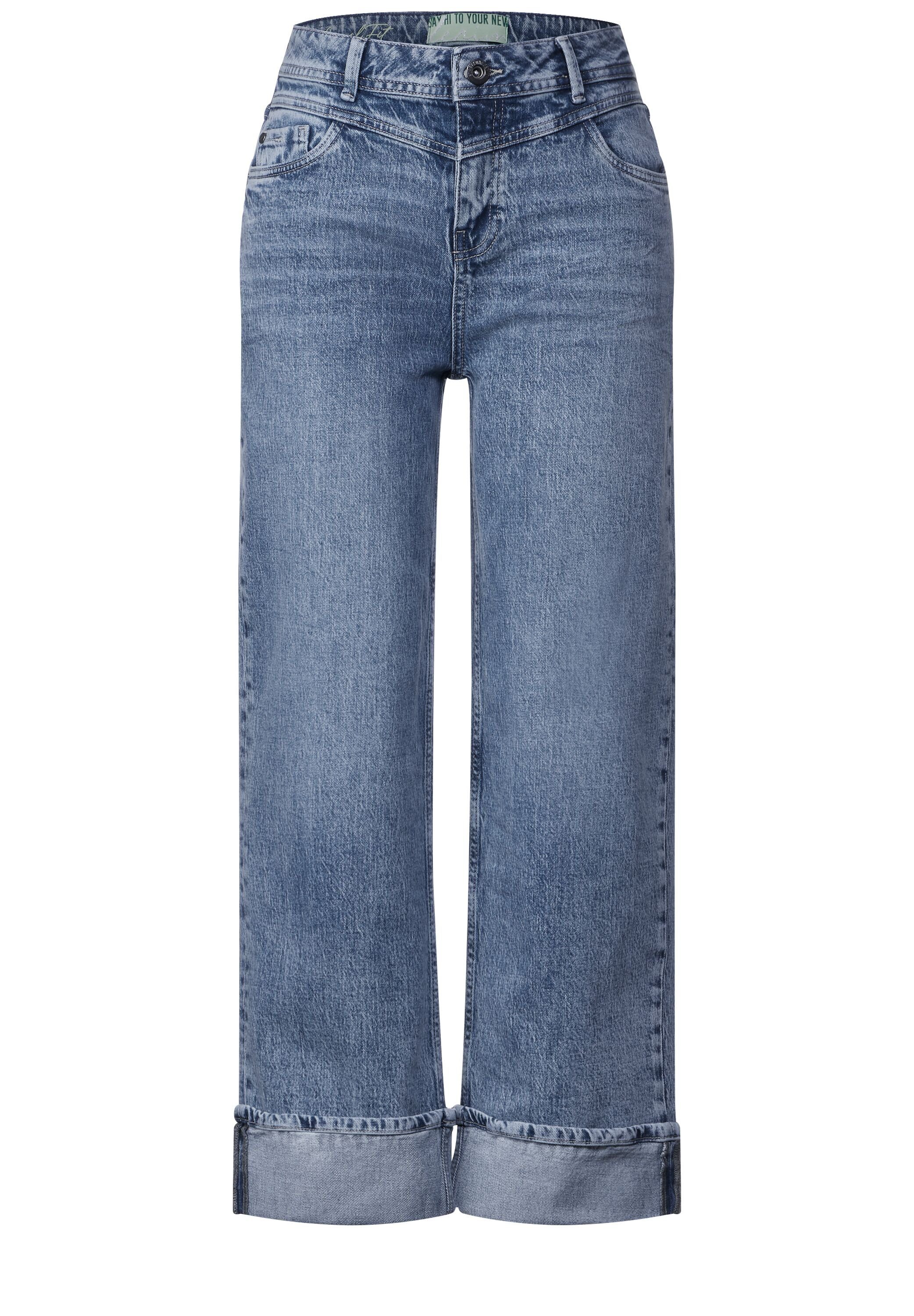 STREET ONE 5-pocket jeans met rechte broekspijpen en elastaan