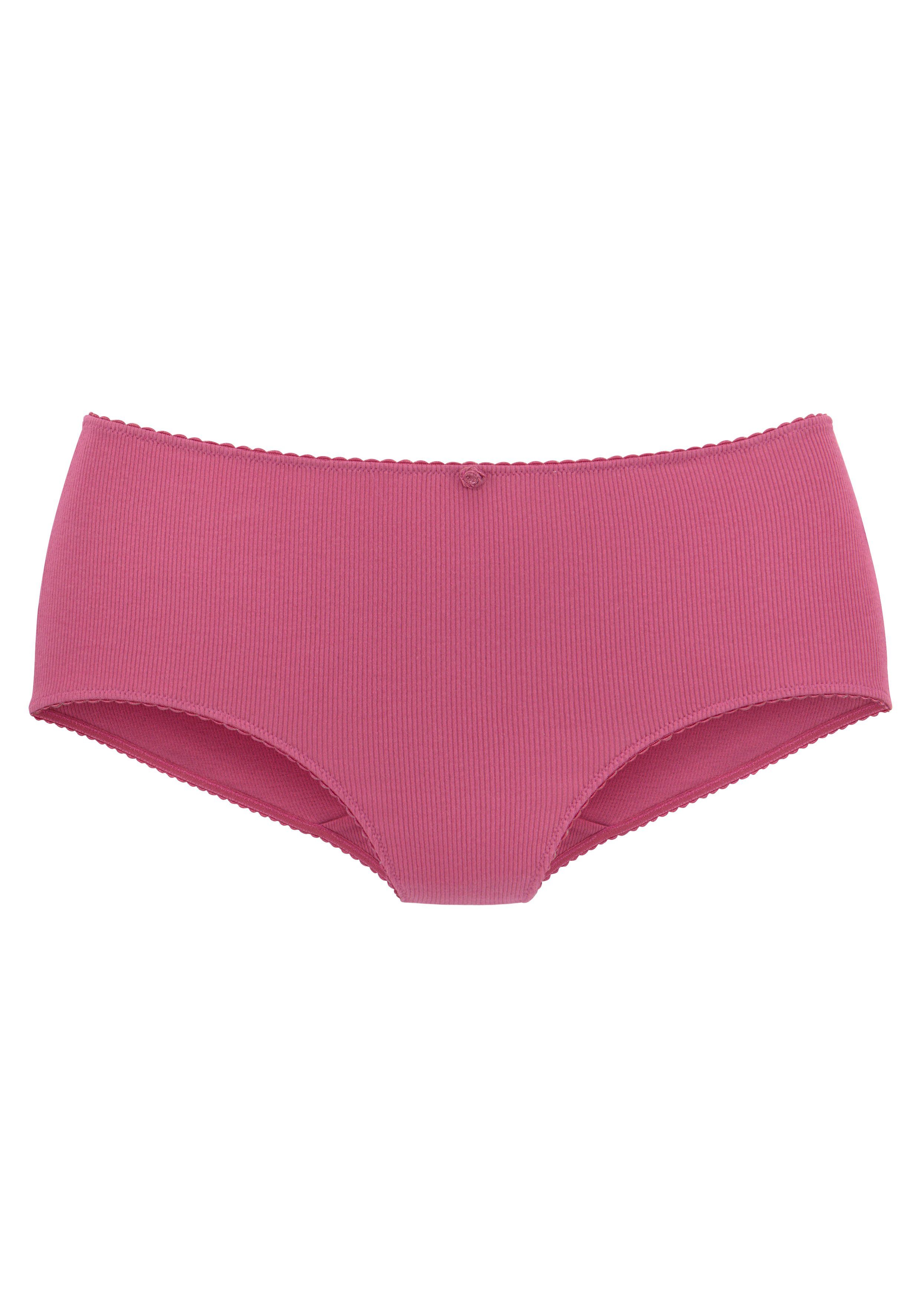 Vivance Tailleslip van zachte en elastische ribstof met delicate roosjes vooraan (3 stuks)