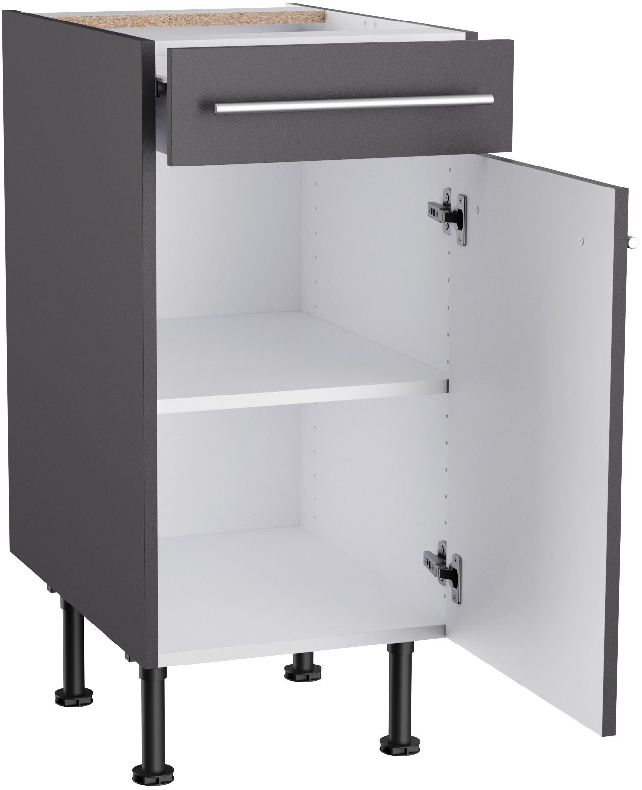 Kochstation Onderkast KS-Bern2 Breedte 40 cm, 1 deur, 1 lade, 1 legplank