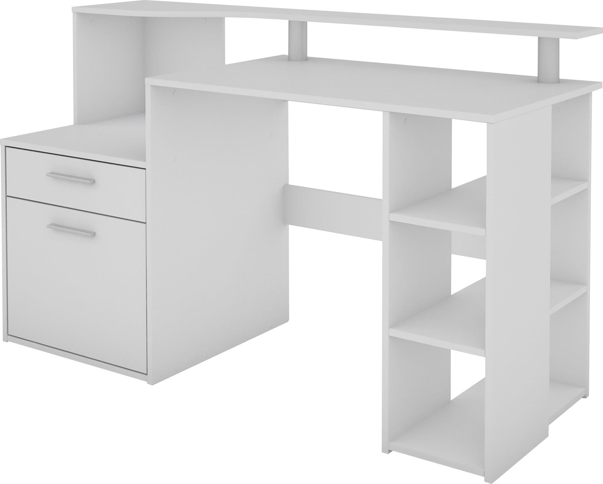 byLIVING Bureau Louise Breedte 140 cm, bureau met kast met veel bergruimte