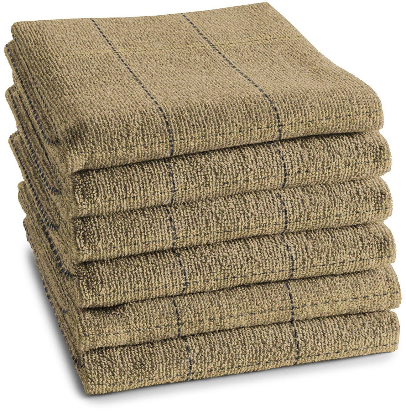 DDDDD Theedoek FENCE Keukenhanddoek van zachte frotté, 50 x 55 cm (set, 6-delig)