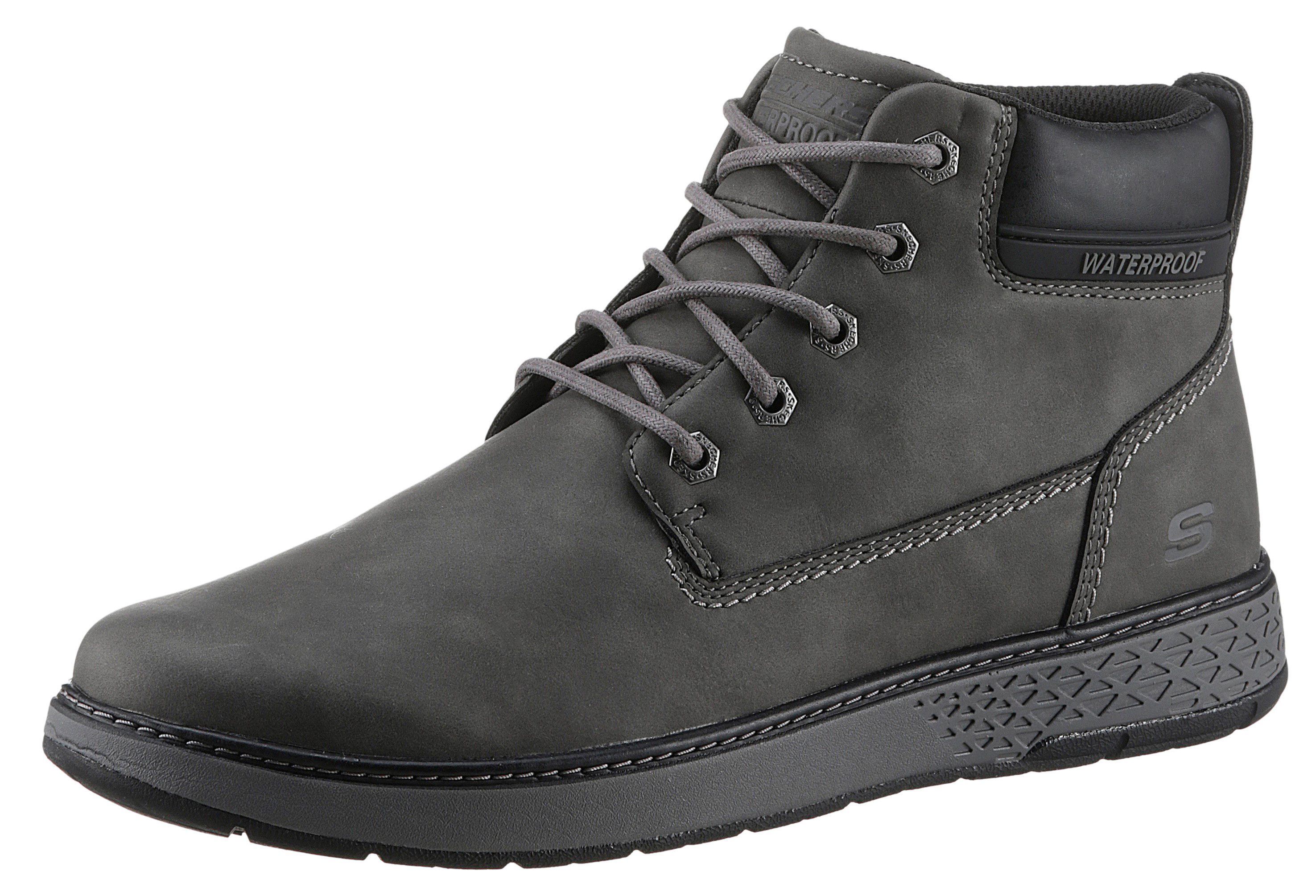 Skechers Veterschoenen GARLAN veterschoenen, laarzen met dempende zooltechnologie heren veterschoenen maat 41 EU grijs