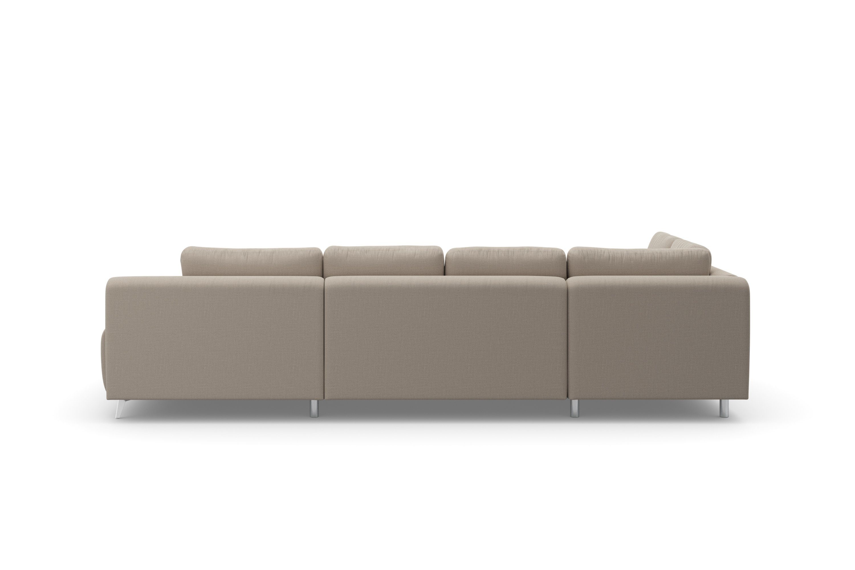 sit&more Zithoek Latigo U-vorm met récamier, naar keuze met slaapfunctie en bedkist