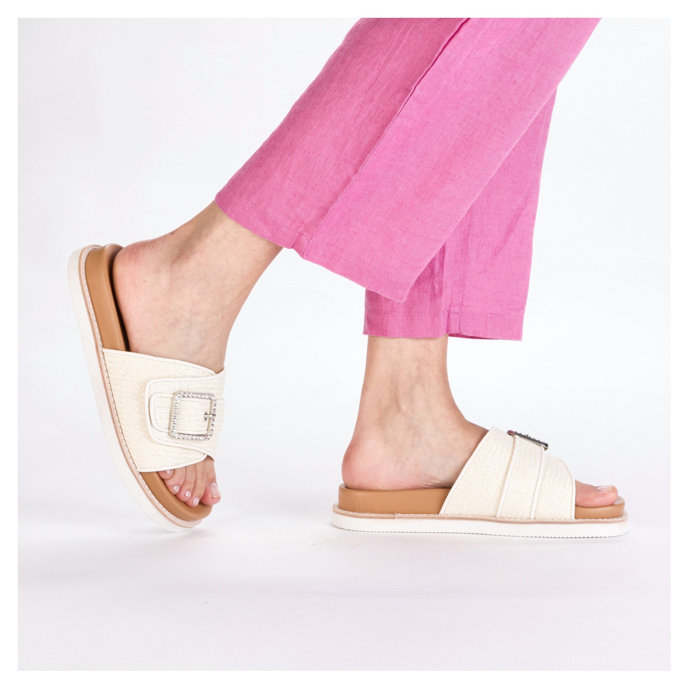 Rieker Slippers , zomerschoen, strand schoen met praktische klittenband