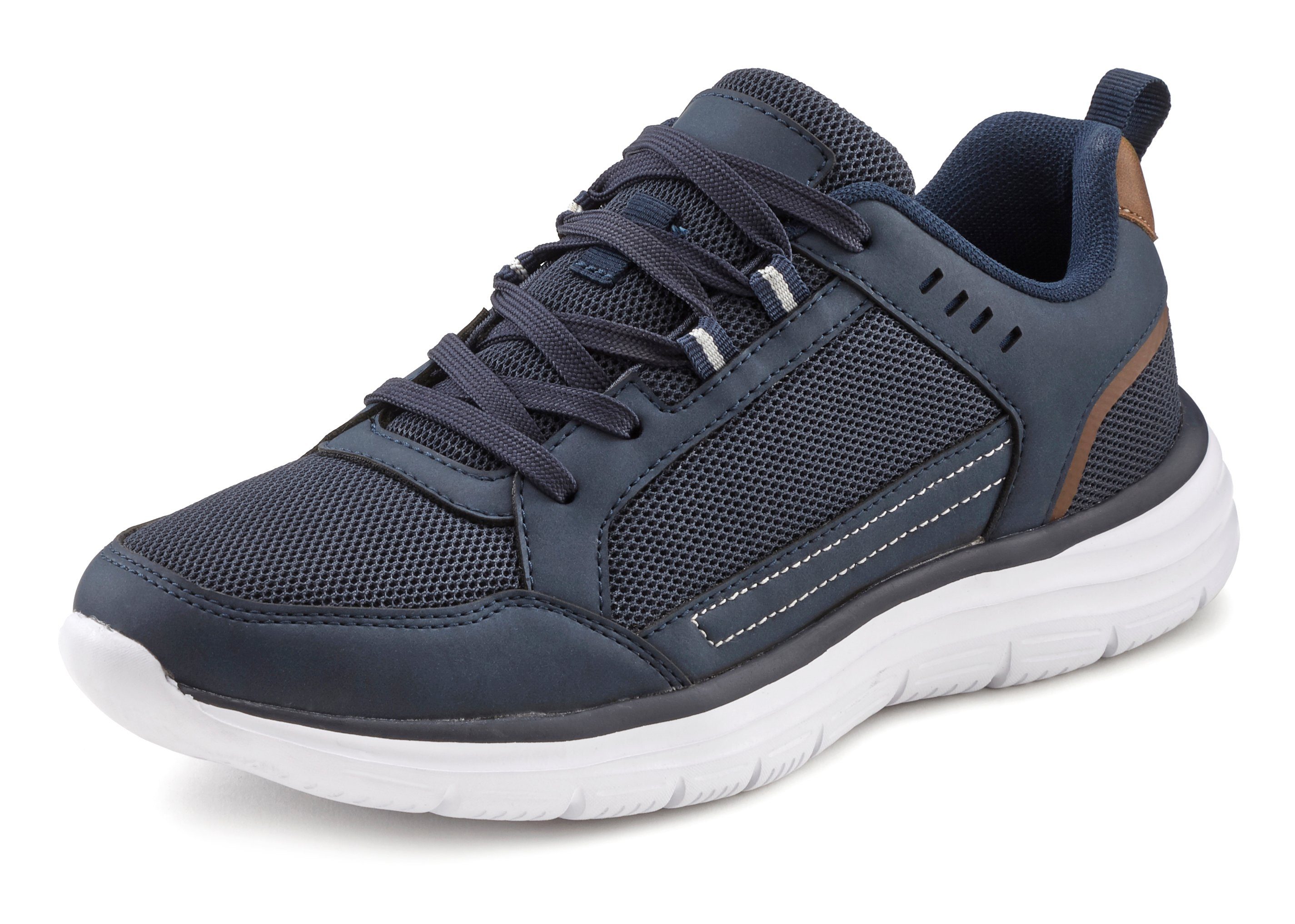 AUTHENTIC LE JOGGER Sneakers in materiaalmix, veterschoenen, vrijetijdsschoenen, ultralicht vegan