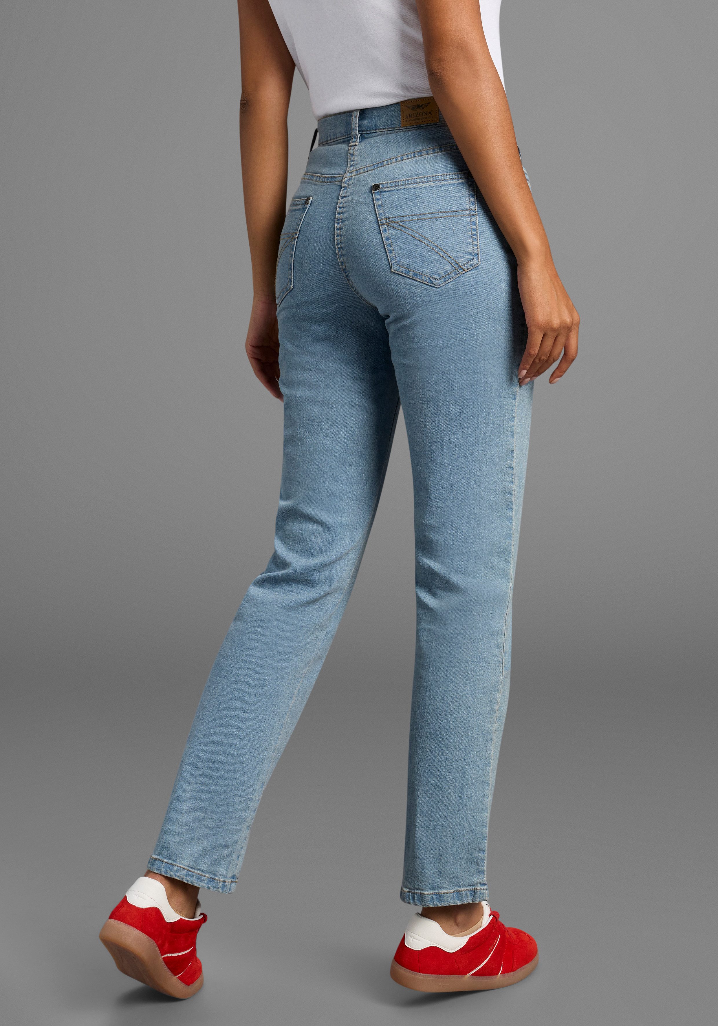 Arizona Rechte jeans Annett comfortabele pasvorm, 5-pocket-stijl, hoge taille
