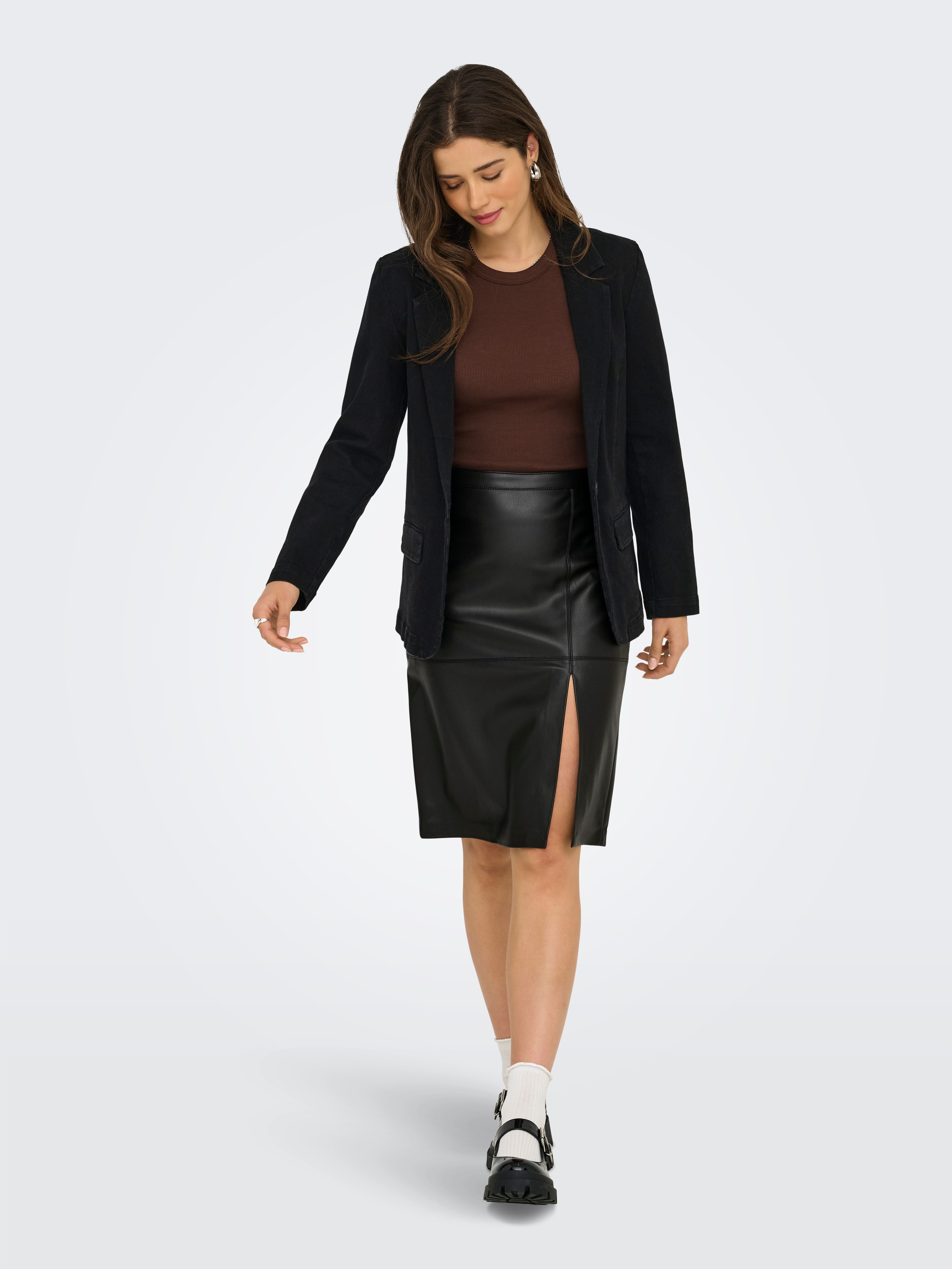 Only Imitatieleren rok ONLOLINE FAUX LEATHER SKIRT OTW NOOS