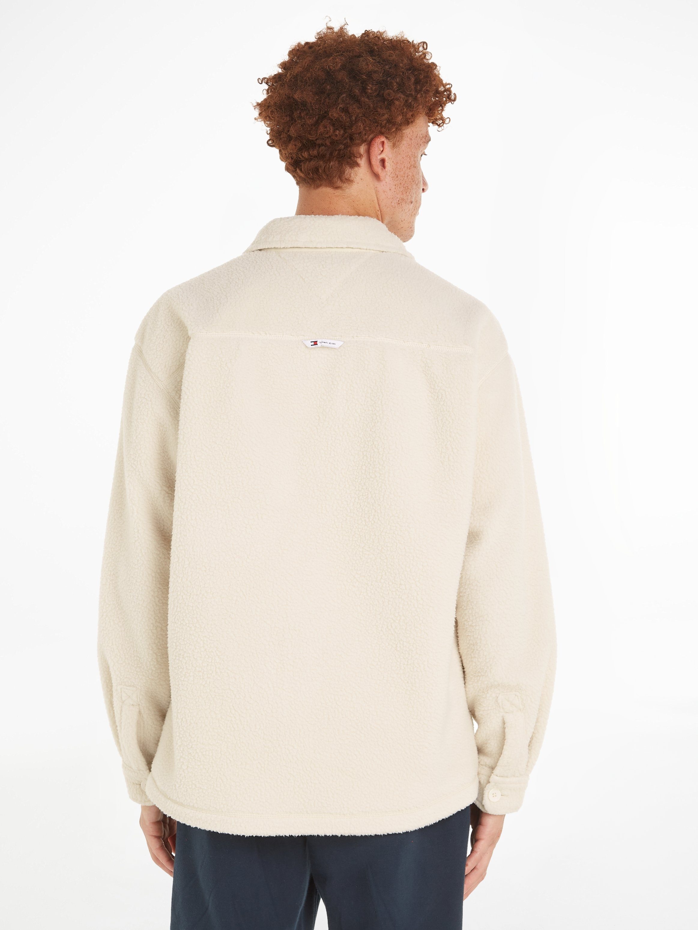 TOMMY JEANS Fleecehemd TJM SOLID TEDDY OVERSHIRT