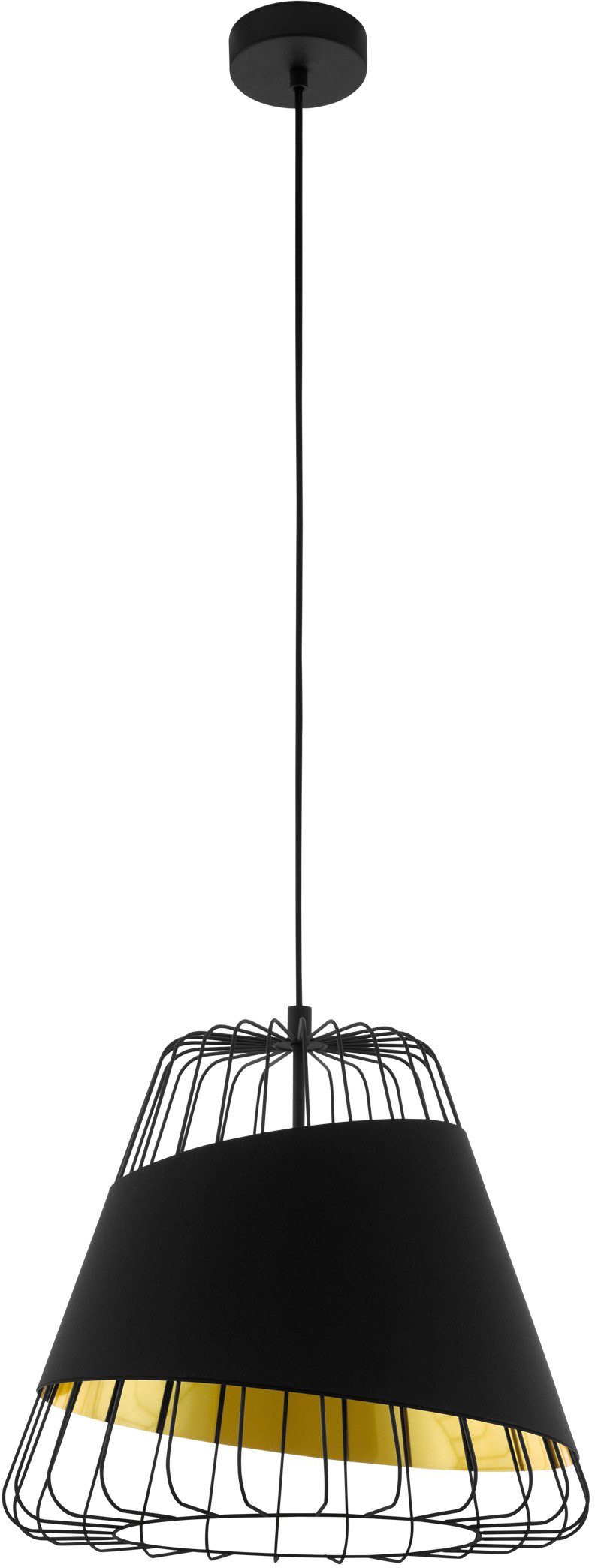 EGLO Hanglamp AUSTELL zwart / ø36 x h110 cm / excl. 1x e27 (elk max. 60 w) / hanglamp