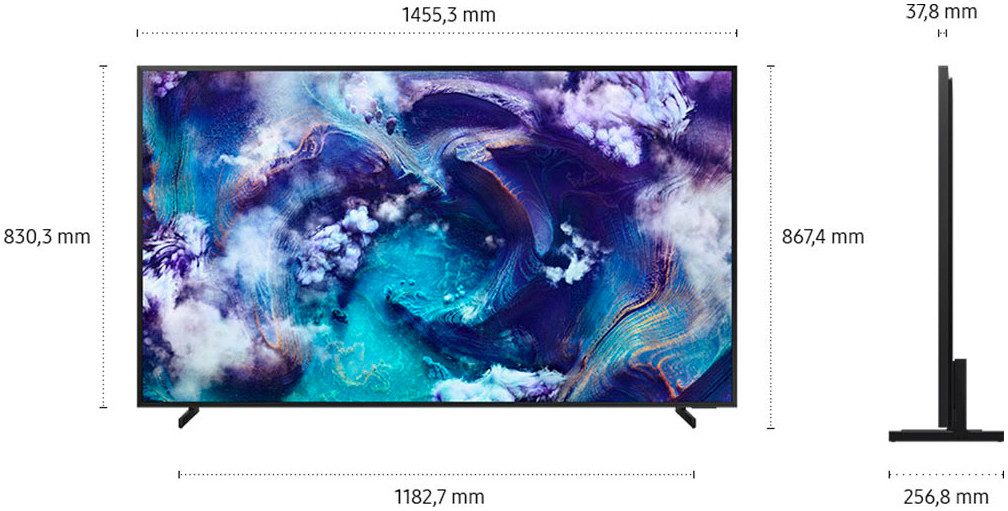 Samsung QLED-TV GQ65QN900FT QLED Mini LED-televisie, 8k ai upscaling pro & glare free, metalen frame ontwerp, art store