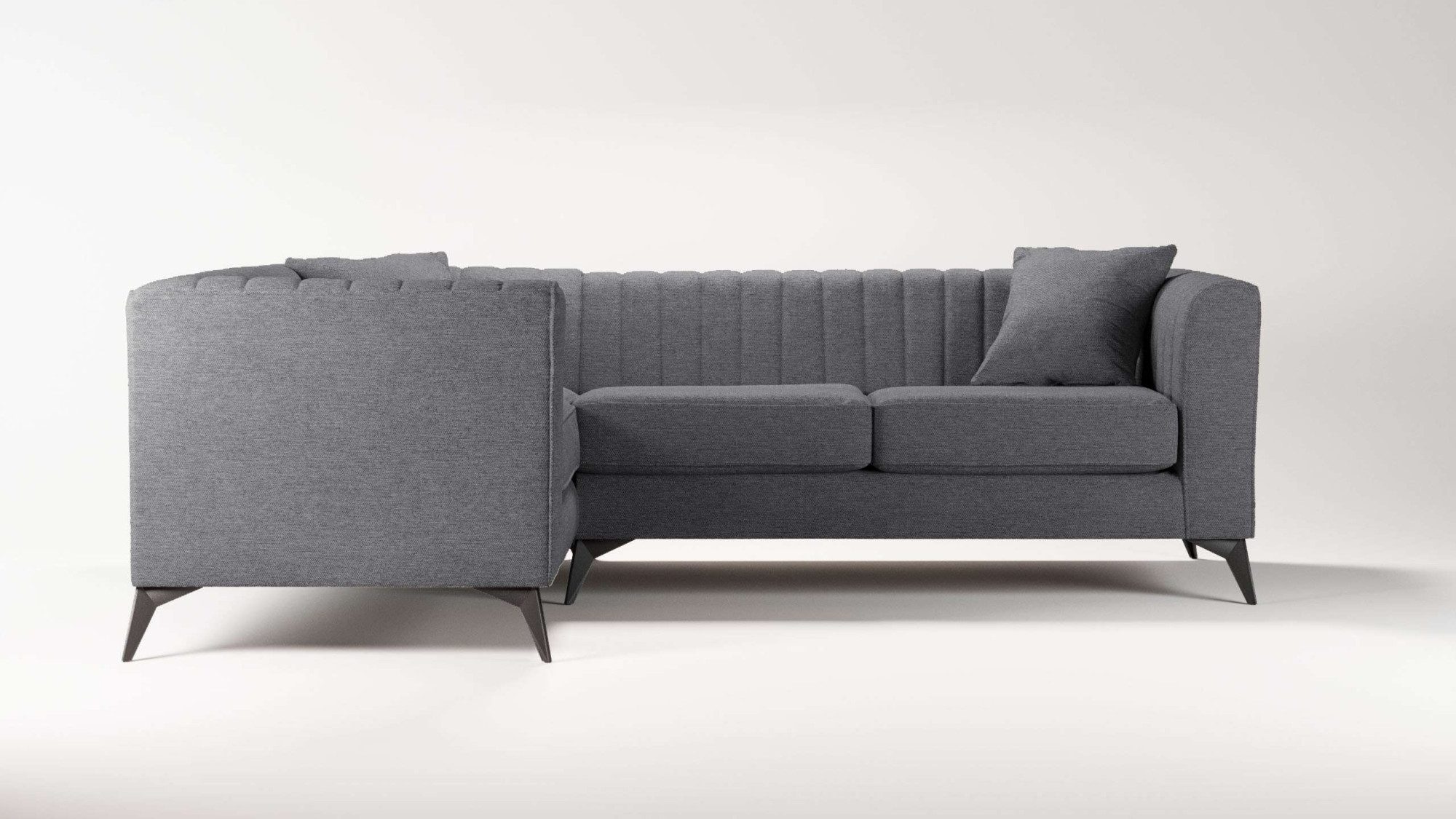 Places of Style Hoekbank MATTHEW L-vorm ideaal voor kleine ruimtes, afmetingen B/D/H: 240/167/74 cm