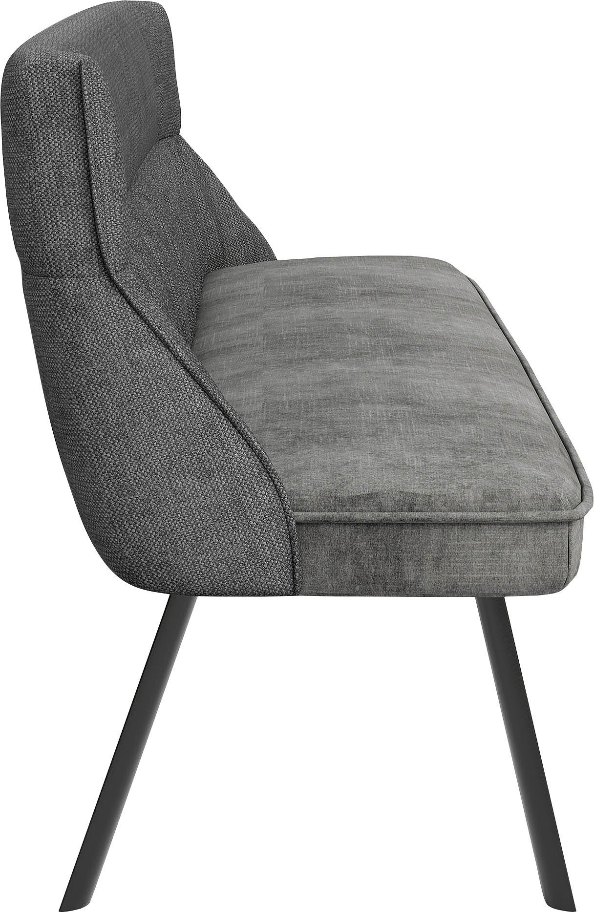 byLIVING Bank California 180 cm bank, weefstof en vintage fluweel met prettige nosag-vering (1 stuk)