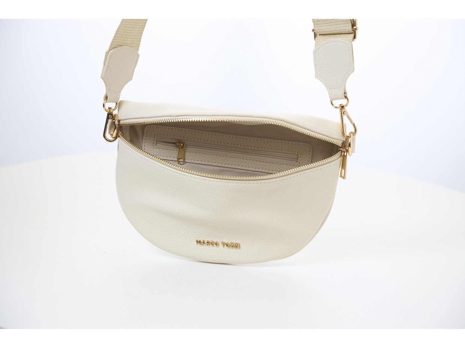 Marco Tozzi Buiktasje , dames mini bag, schoudertas, heuptas met logo-opdruk