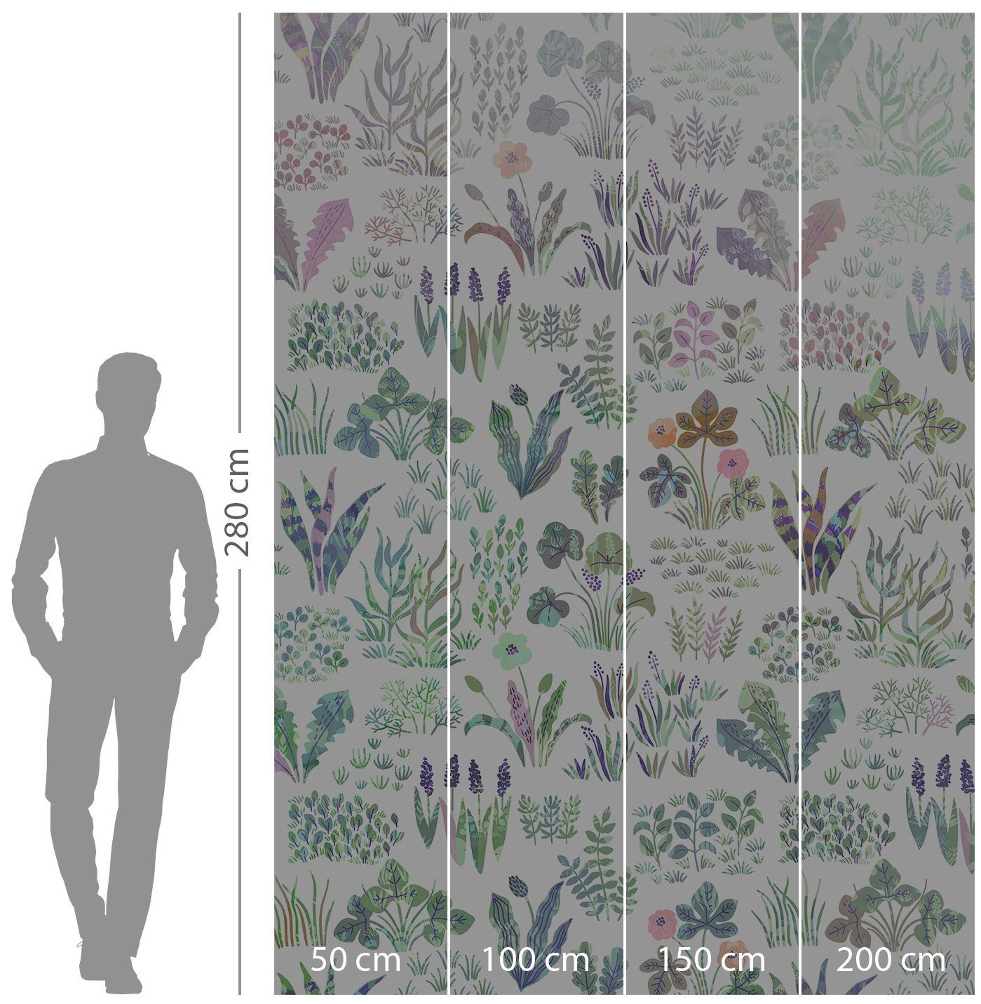 Komar Vliesbehang Digitale print vlies - Flower Farm - Afmeting 200 x 280 cm