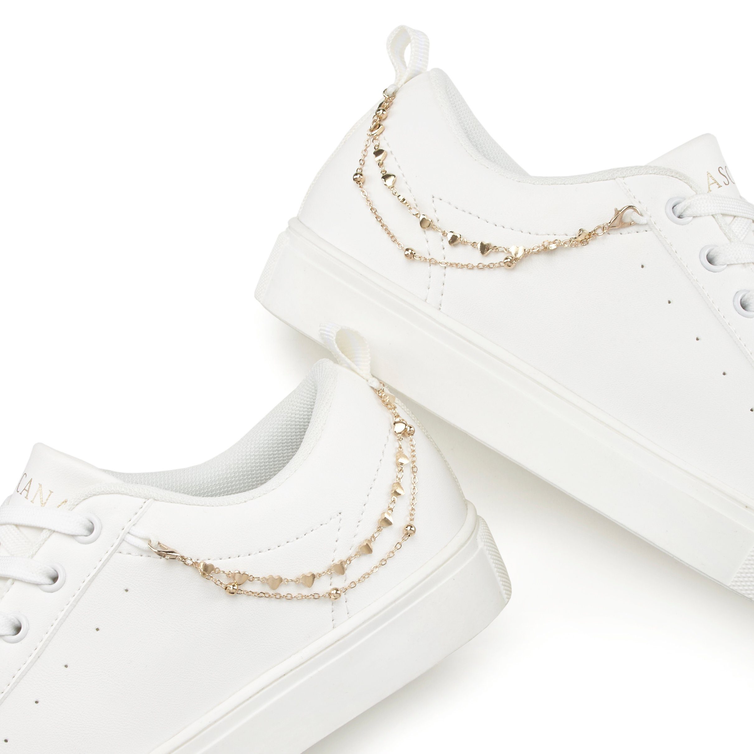 Lascana Sneakers modieus ketting-element, veterschoenen, vrijetijdsschoenen vegan