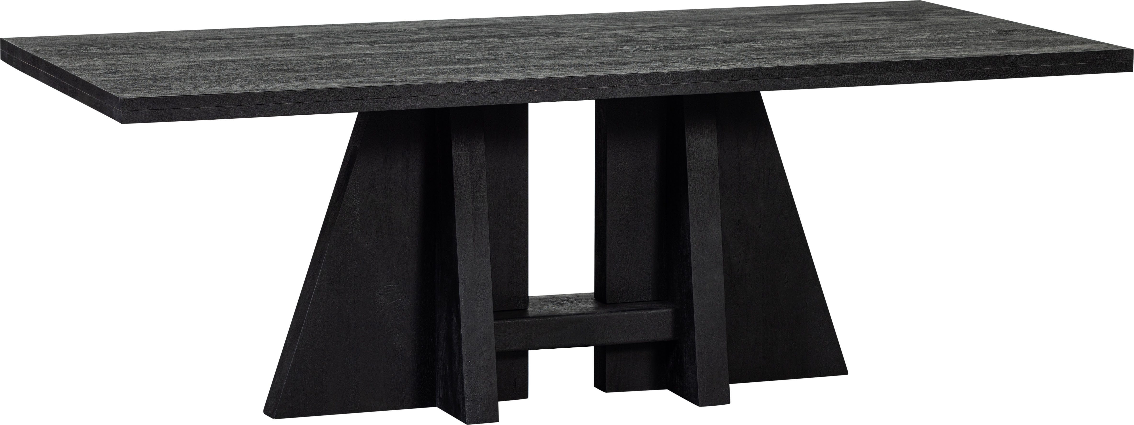 WOOOD Eettafel Kean van mangohout, h 75 cm x b 220 cm eettafels zwart