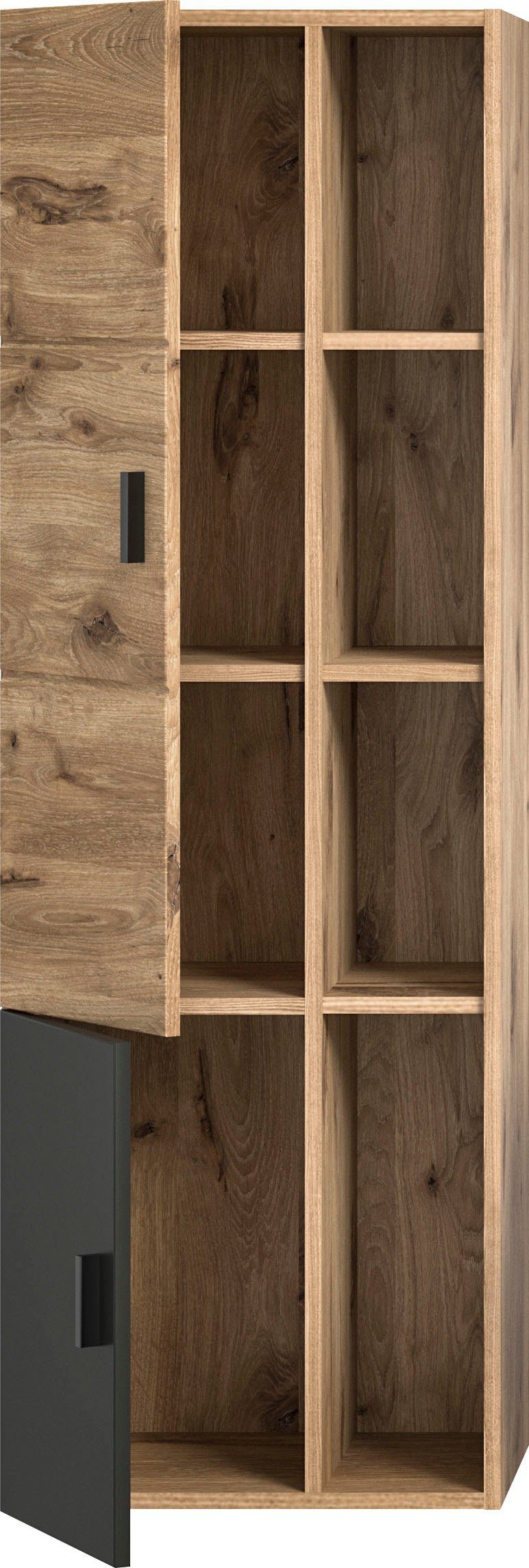 welltime Hoge kast Dolo, breedte 48 cm, 2 deuren, 4 open vakken, 5 variabele planken (1 stuk)