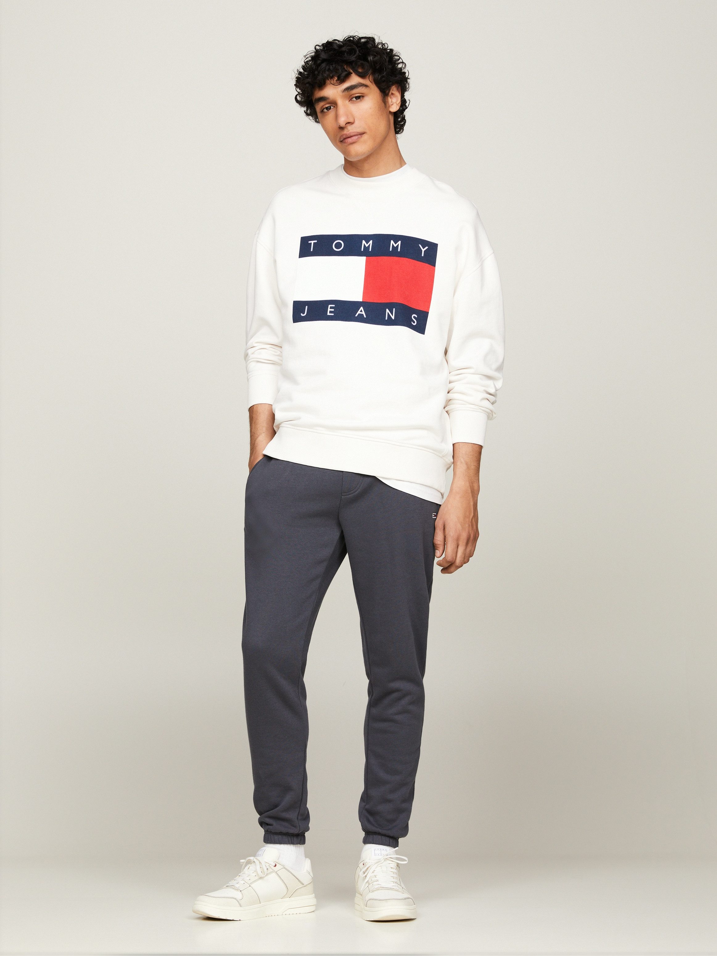 TOMMY JEANS Sweatbroek TJM SLIM S FLAG SWEATPANT