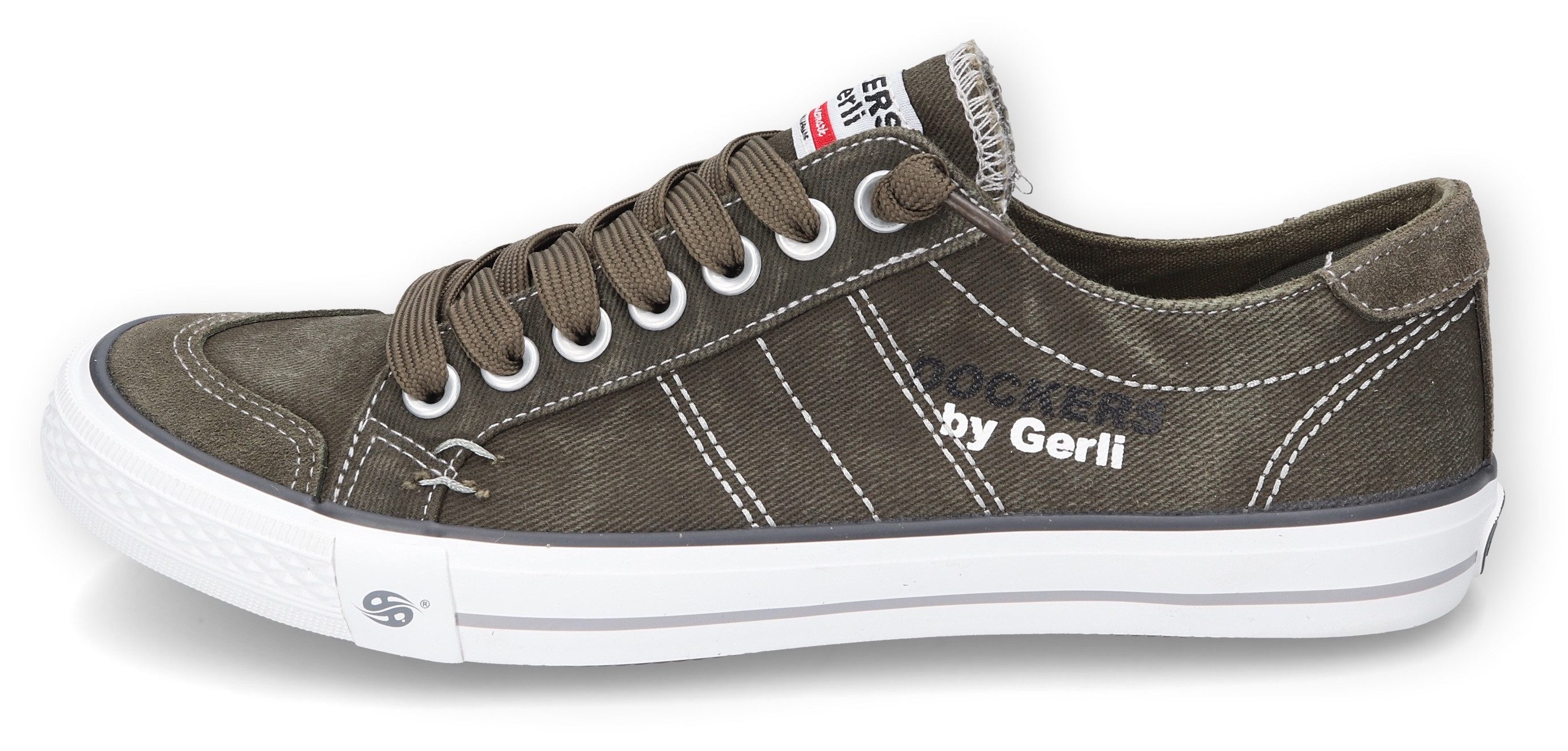 Dockers by Gerli Slip-on sneakers , vrijetijdsschoen, retro sneaker, fake veters, in coole jeanslook