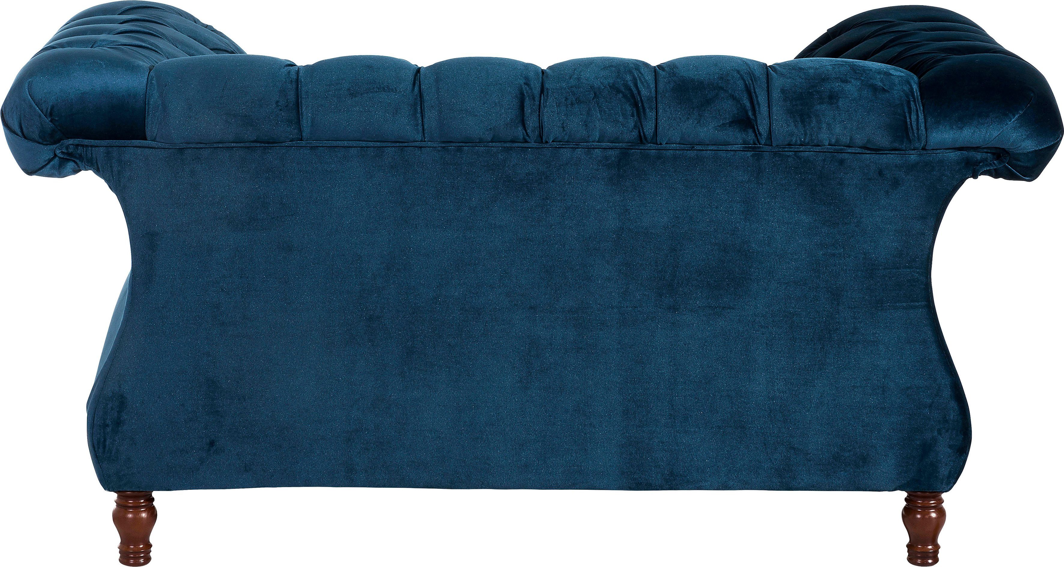 Max Winzer® Loveseat Isabelle, loungestoel Capitonnage & gedraaide poten in beuken notenkleur, breedte 167 cm