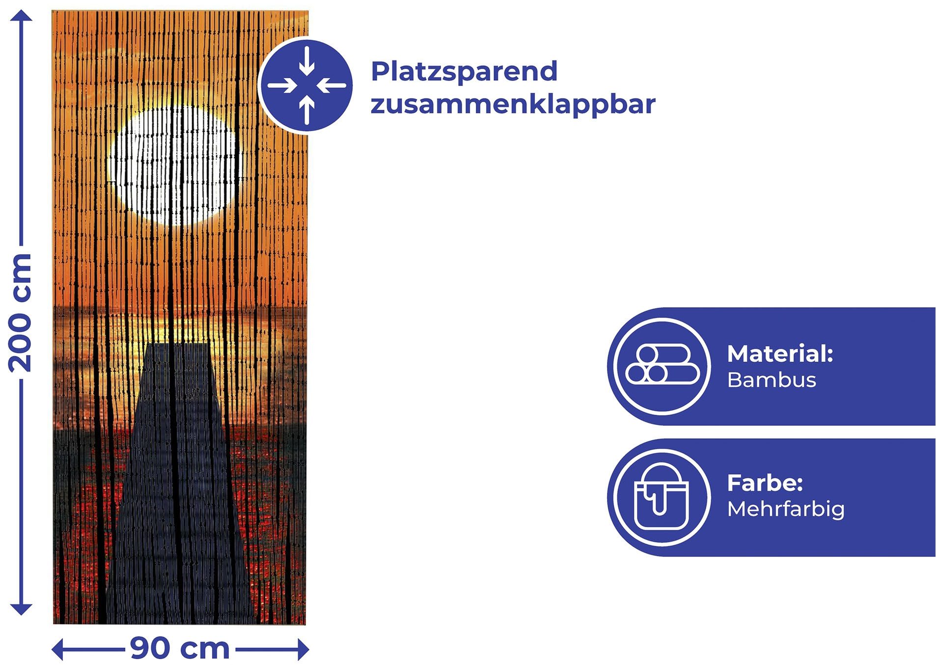 WENKO Deurgordijn Model Zonsondergang (1 stuk)