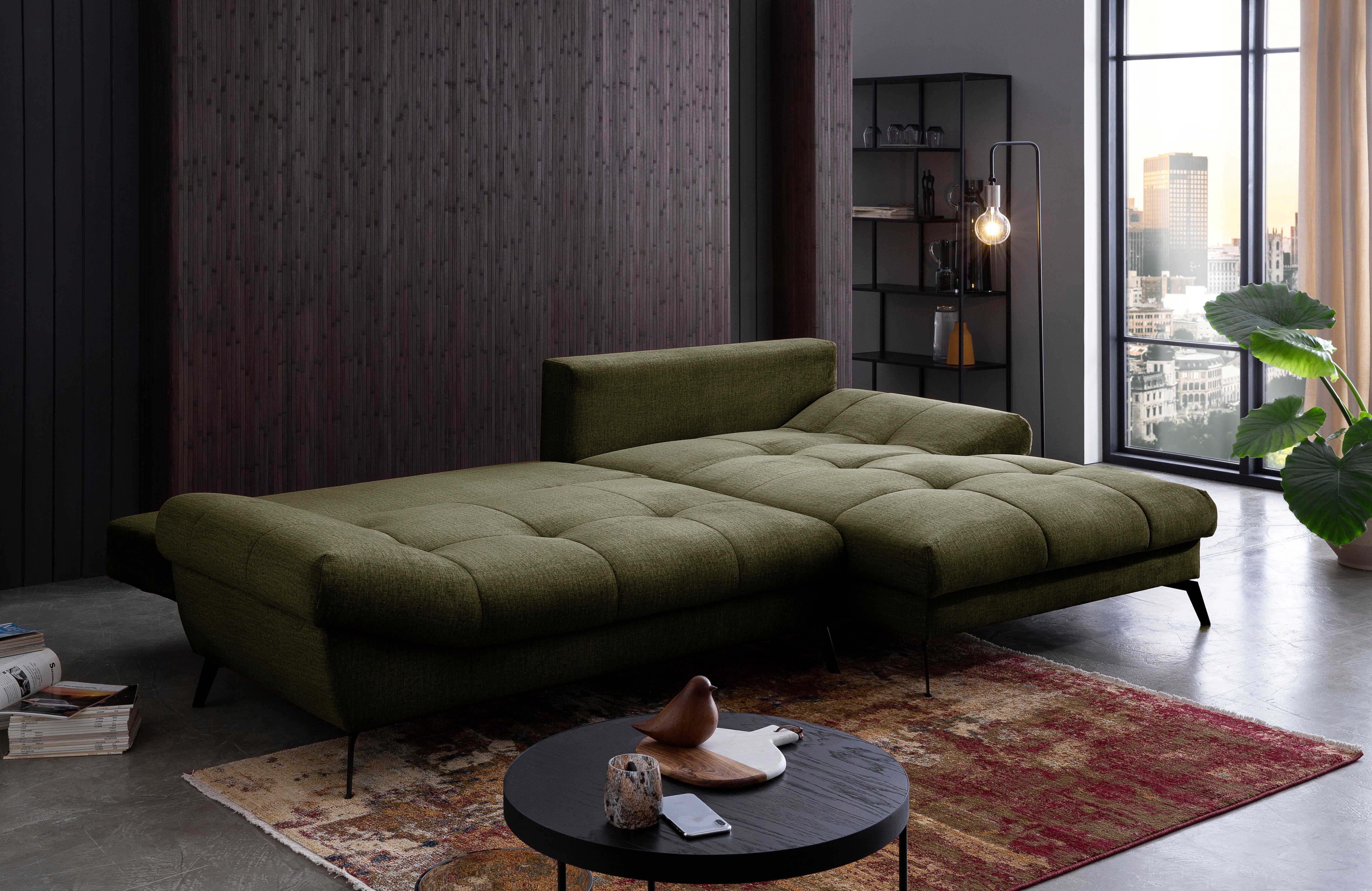 exxpo - sofa fashion Hoekbank Olmedo, extravagante ontwerp en geweldig zitcomfort, L-vorm