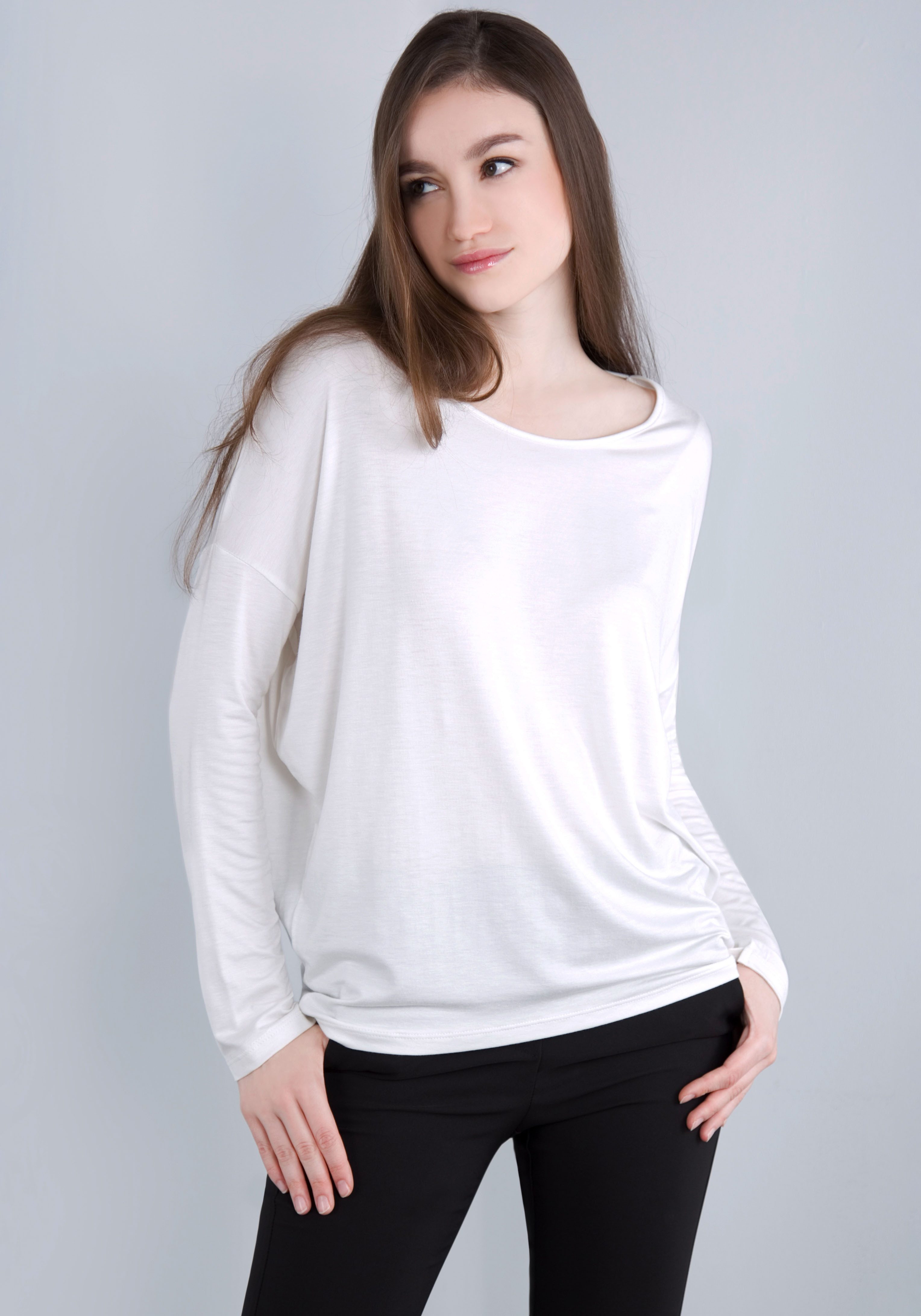 IMPERIAL Shirt met lange mouwen in casual "o-shape" vorm