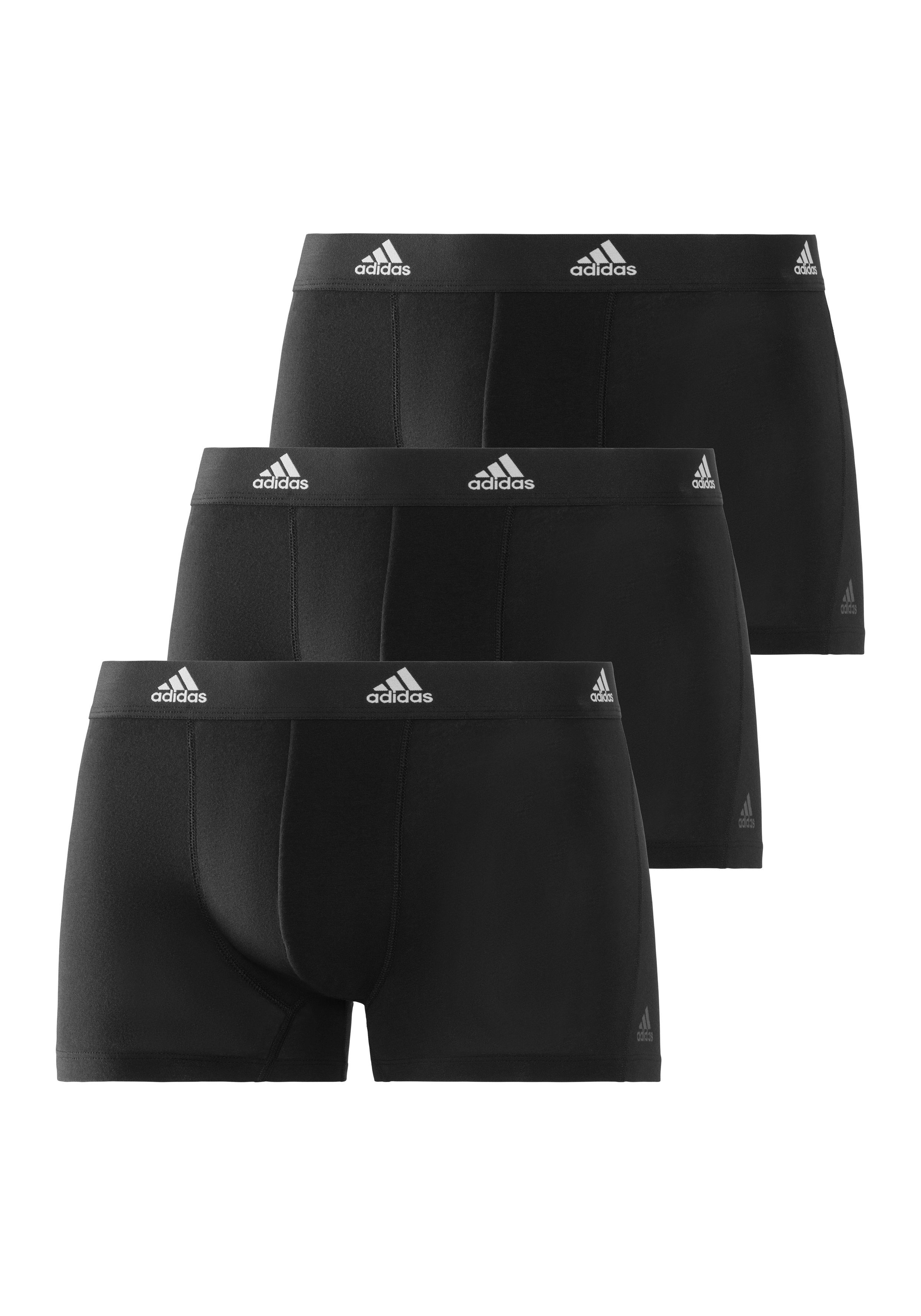 Adidas boxershorts active flex cotton 3-pack zwart