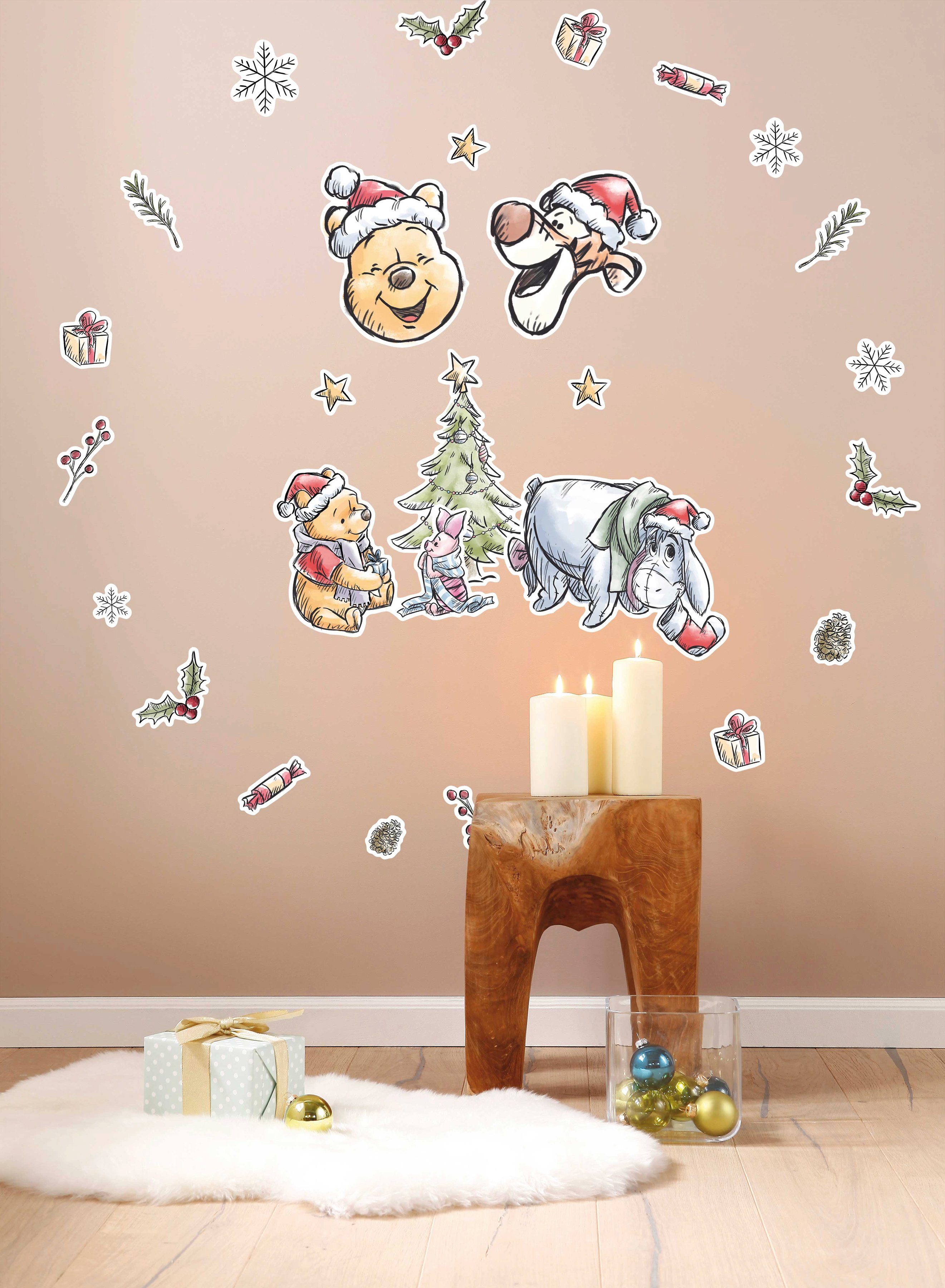 Komar Wandfolie Winnie the Pooh Christmas - afm. 50 x 70 cm (set)