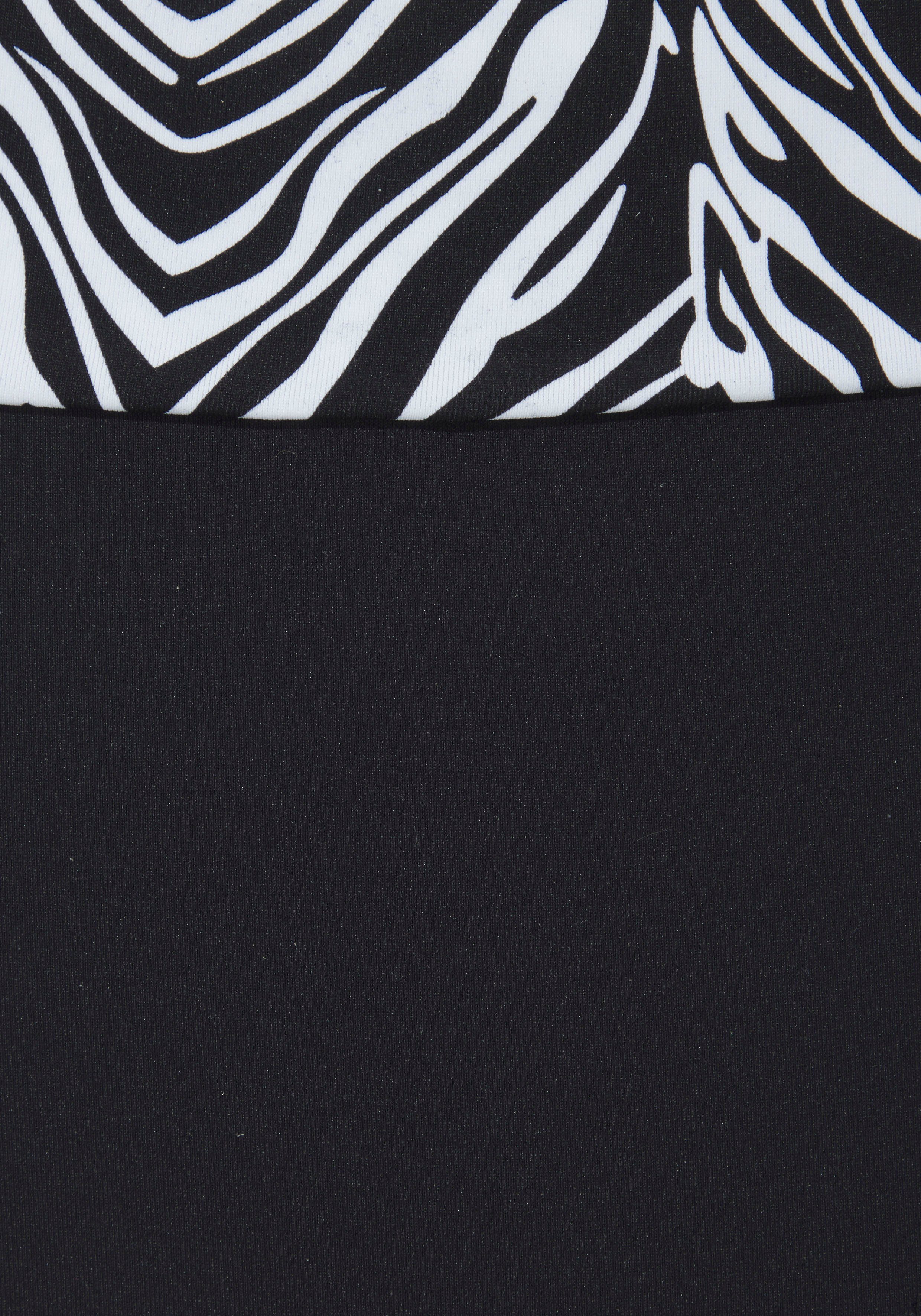 s.Oliver RED LABEL Beachwear Bikinibroekje Kanto met omgeslagen tailleband in dieren-design