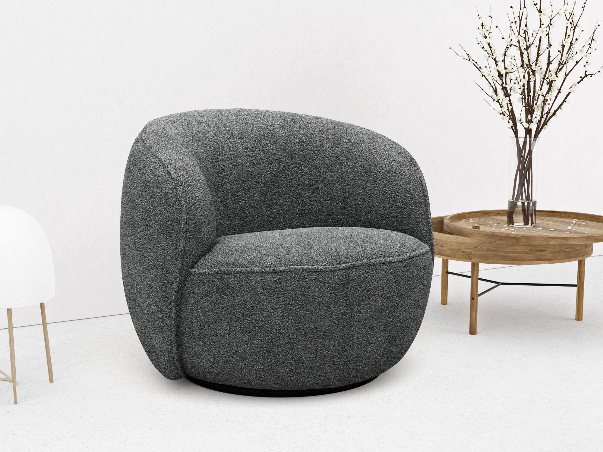 LeGer Home by Lena Gercke Loungestoel Effie met 360° draaifunctie, comfortabel zitten