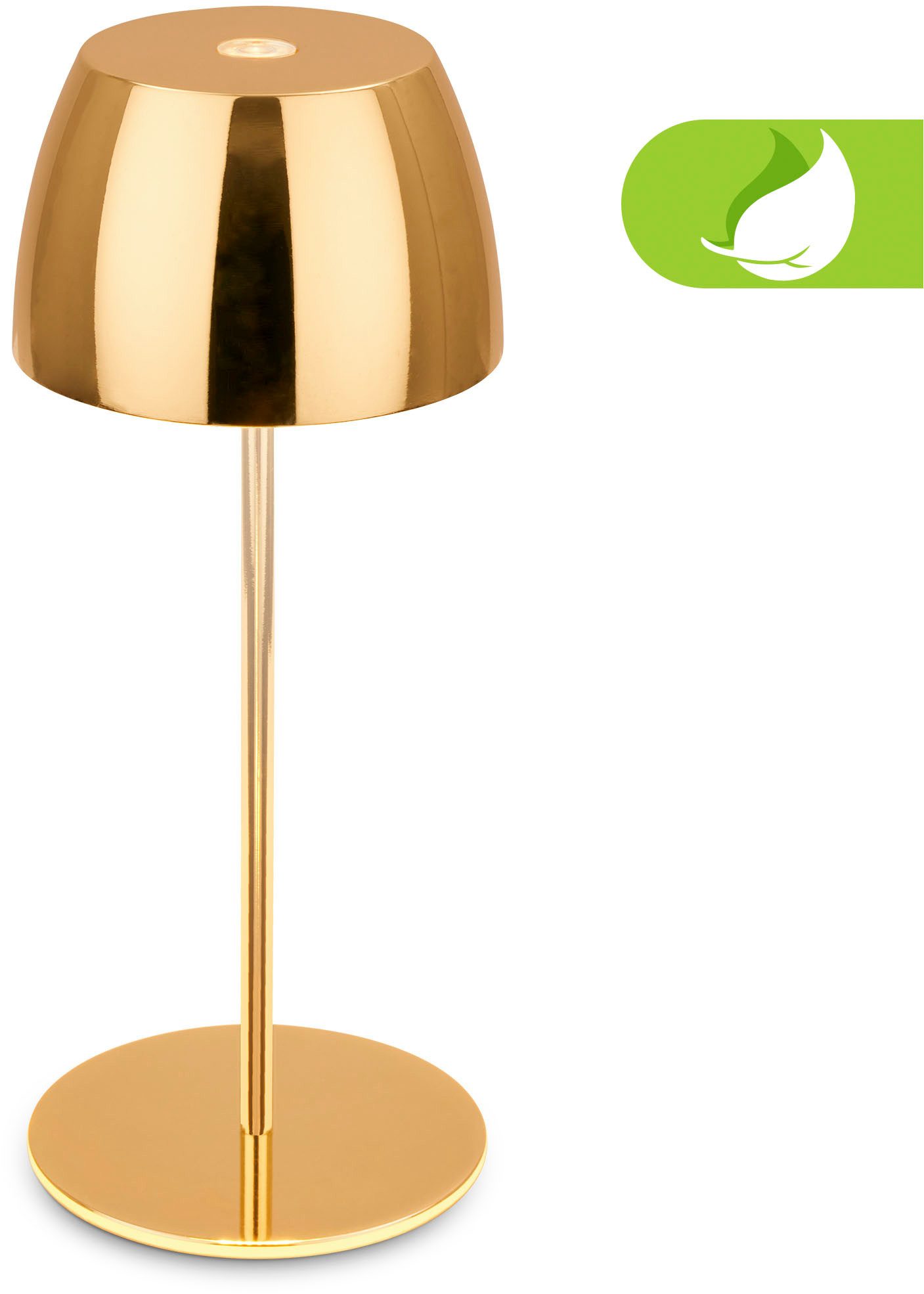 Briloner Leuchten Led-tafellamp voor buiten Serina Mini Accu tafellamp, draadloos, IP44, woonkamer, slaapkamer, buiten tuinlampen goud(kleur)
