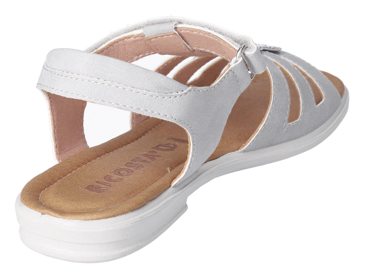Ricosta Sandalen Ana WMS: gemiddeld , sandaal met klittenbandsluiting en glitter, maat sjabloon te downloaden