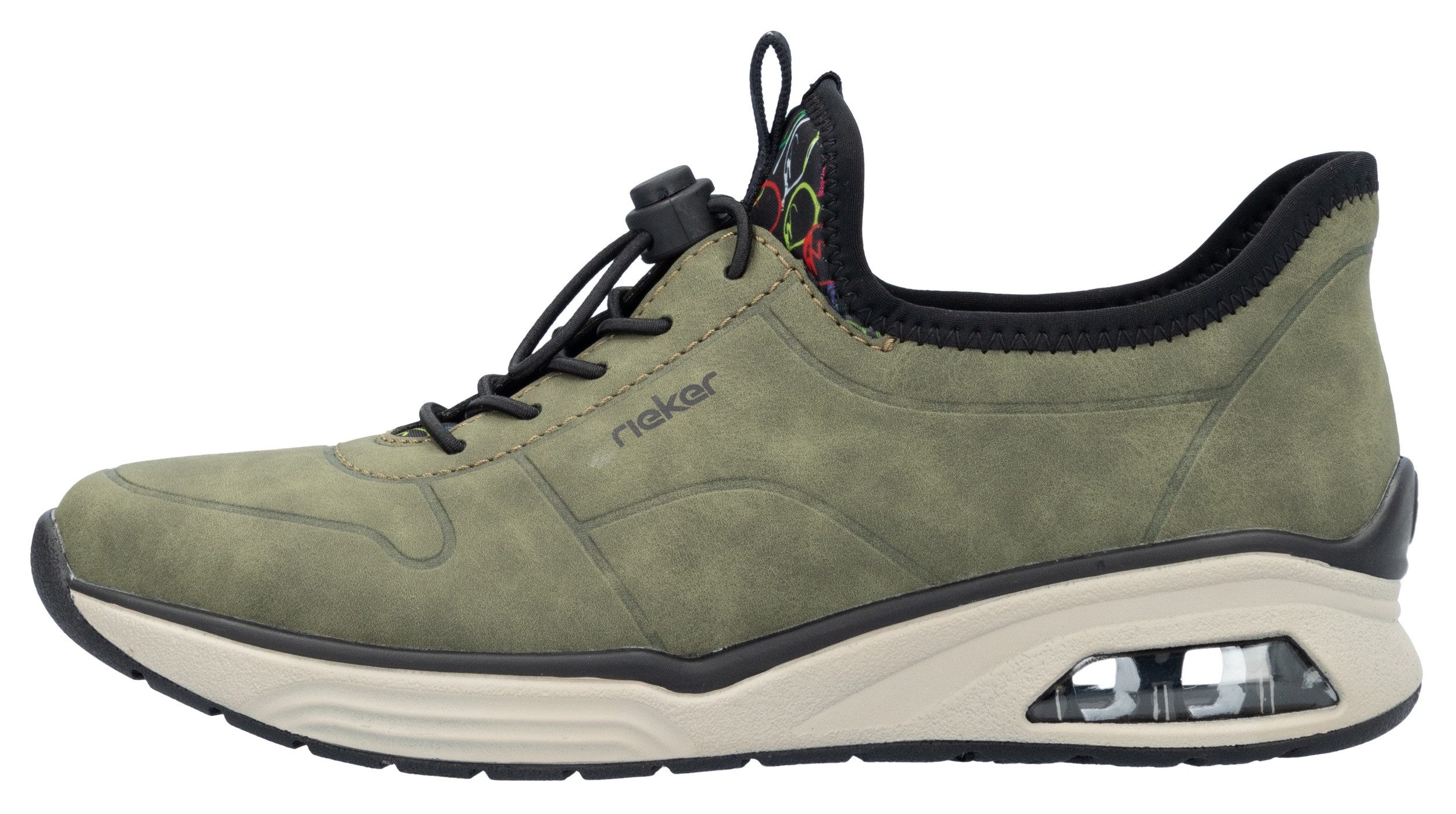 Rieker Slip-on sneakers , instapschoen, lage schoen, vrijetijdsschoen met elastische instap